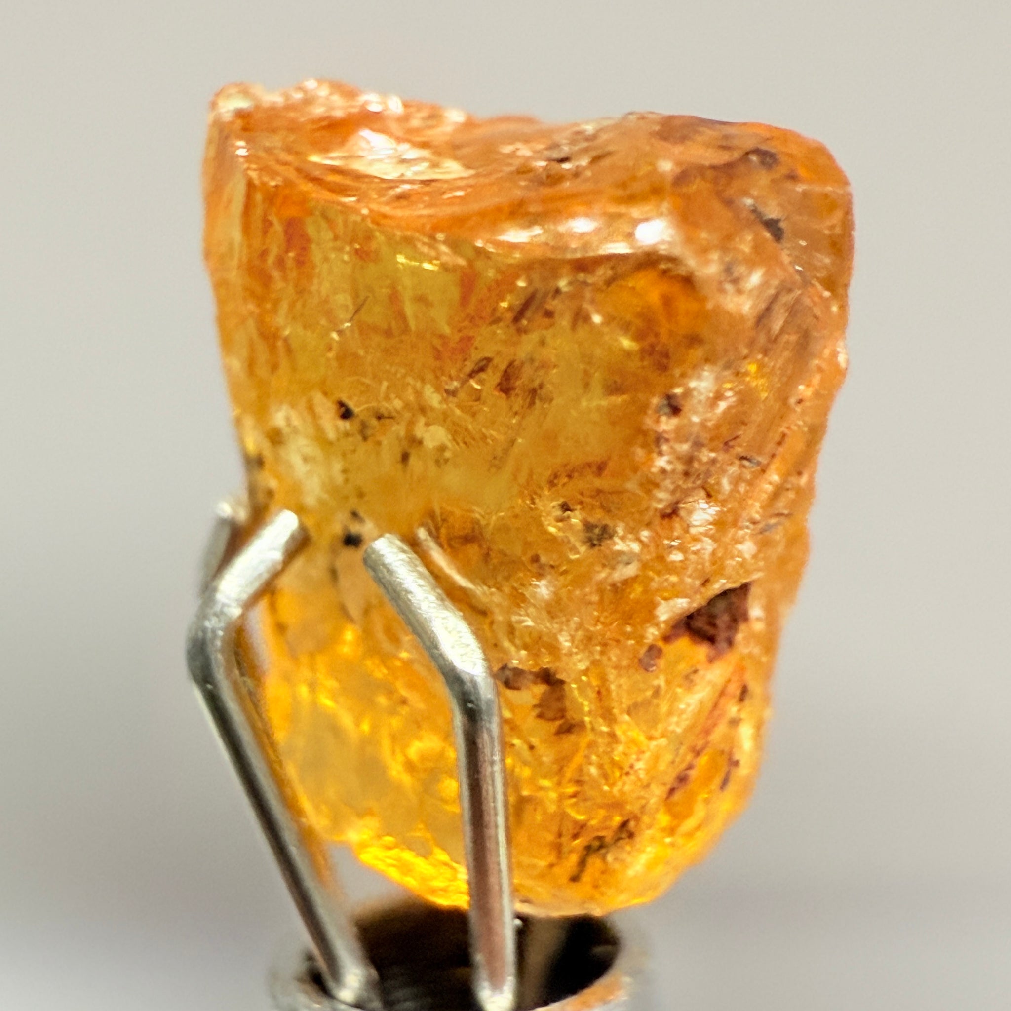 Mandarin Spessartite Garnet, 3.62ct, Loliondo, Tanzania, Untreated Unheated, slightly included, flat shape, see pics
