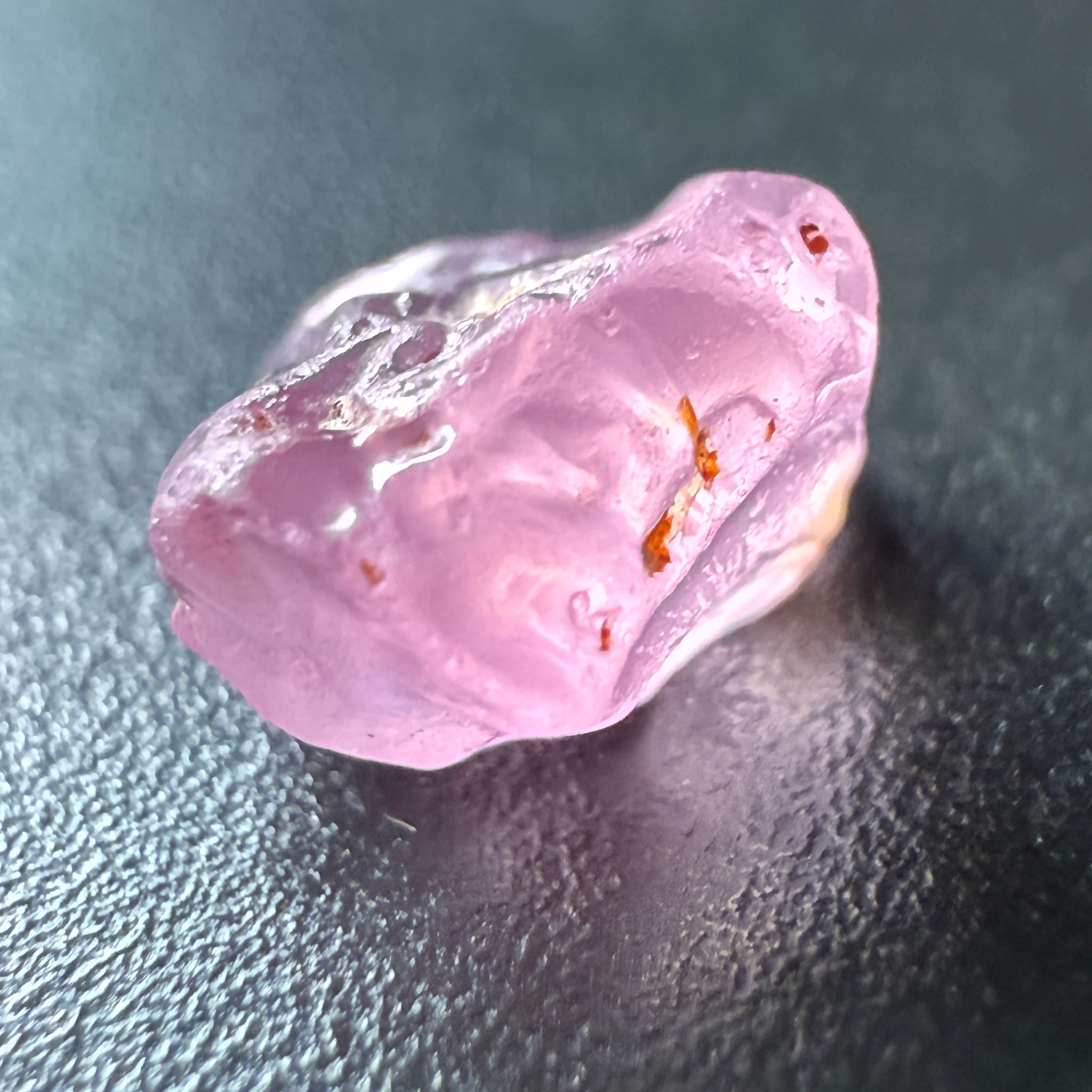 Pink Spinel, Sleepy Baby Pink Colour, 2.26ct, Tanzania, Untreated Unheated. No cracks, just silk giving a milky effect. Flat shape - see pics