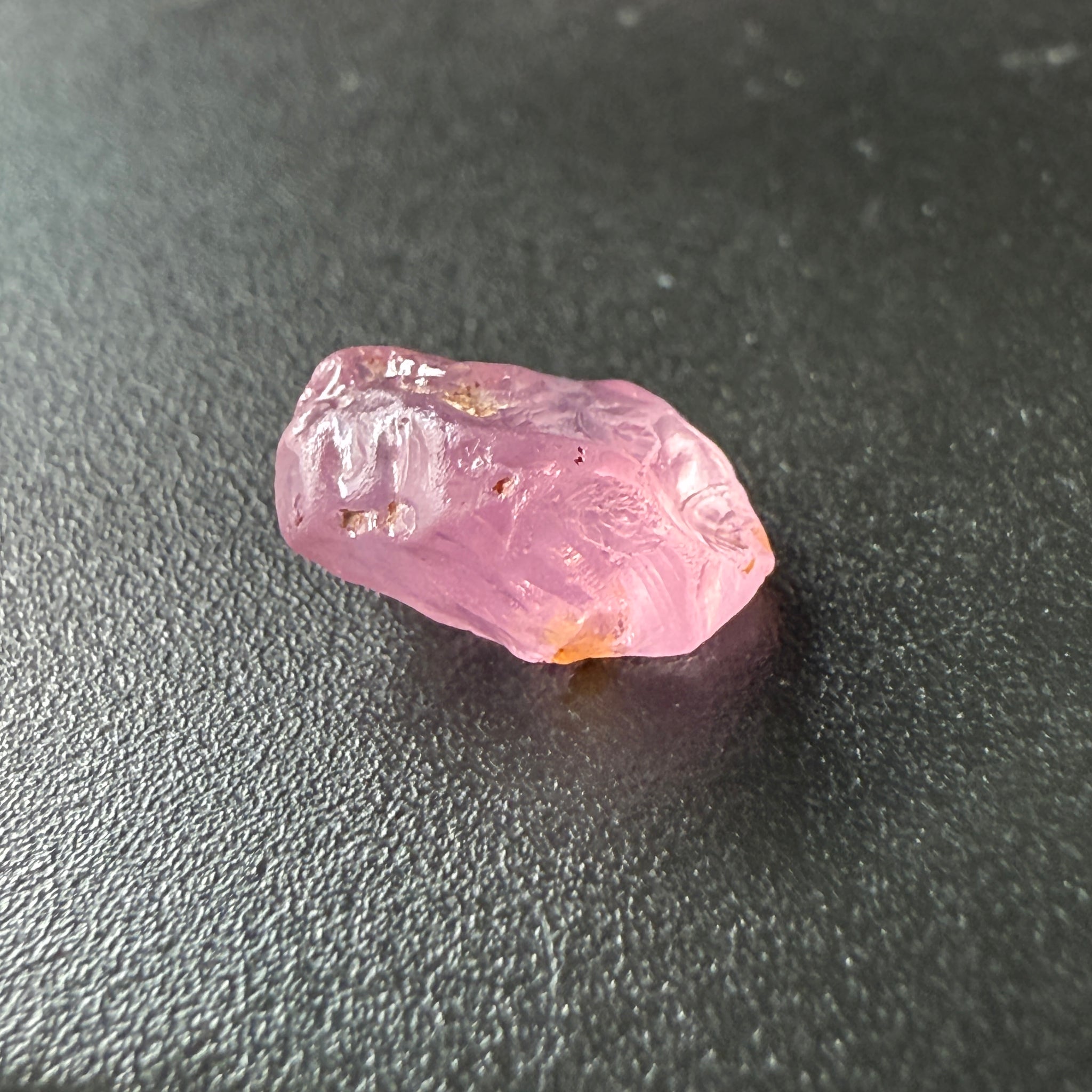 Pink Spinel, Sleepy Baby Pink Colour, 2.26ct, Tanzania, Untreated Unheated. No cracks, just silk giving a milky effect. Flat shape - see pics