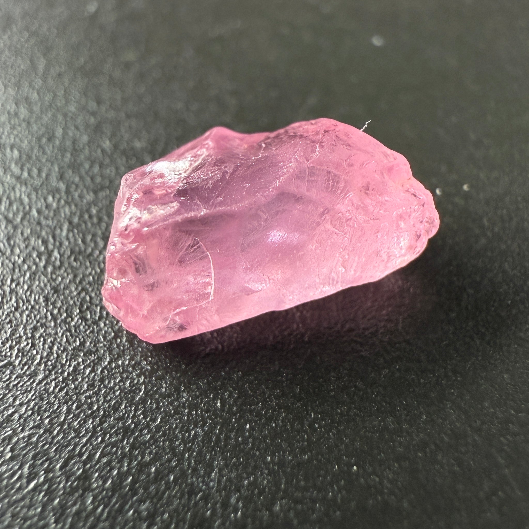 Pink Spinel, Sleepy Baby Pink Colour, 2.28ct, Tanzania, Untreated Unheated, silk giving a milky effect. Slight crack on the outside of the stone that will affect the recovery