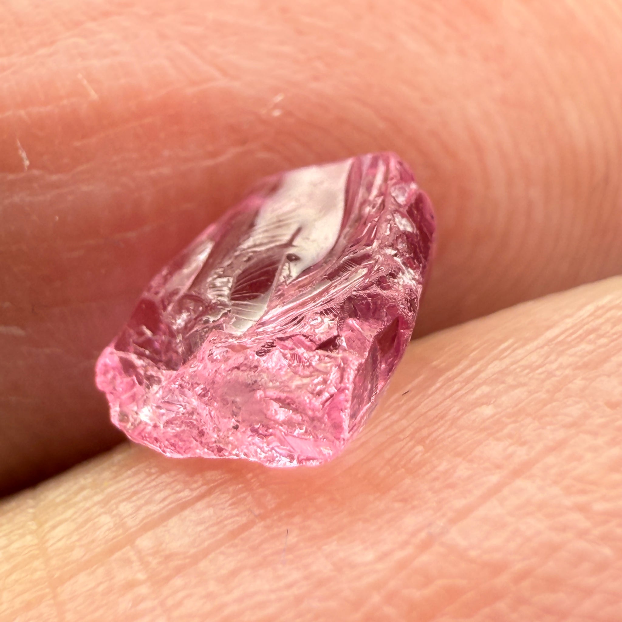 Pink Spinel, Baby Pink Colour, 1.27ct, Tanzania, Untreated Unheated, VVS, flattish shape
