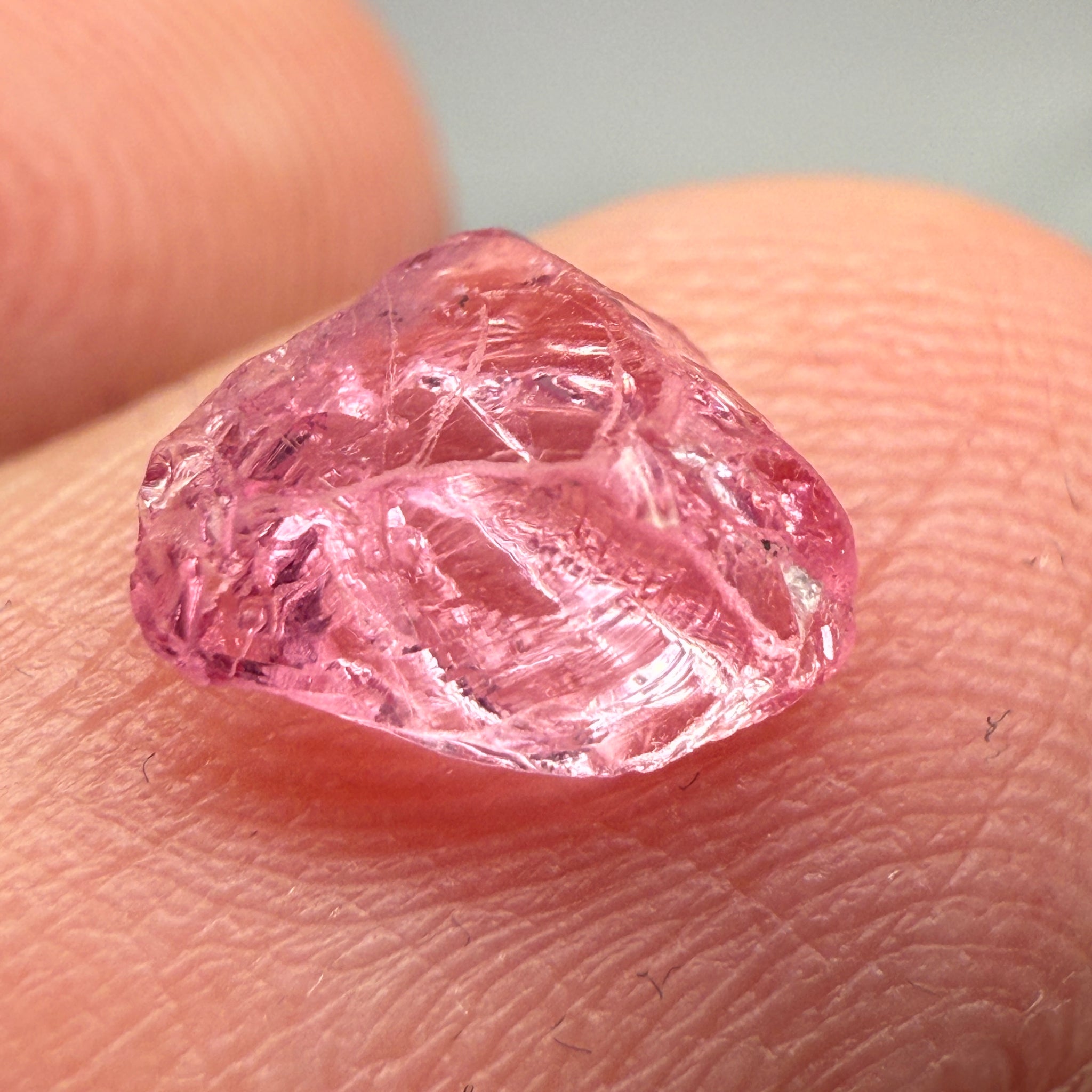 Pink Spinel, Baby Pink Colour, 1.27ct, Tanzania, Untreated Unheated, VVS, flattish shape