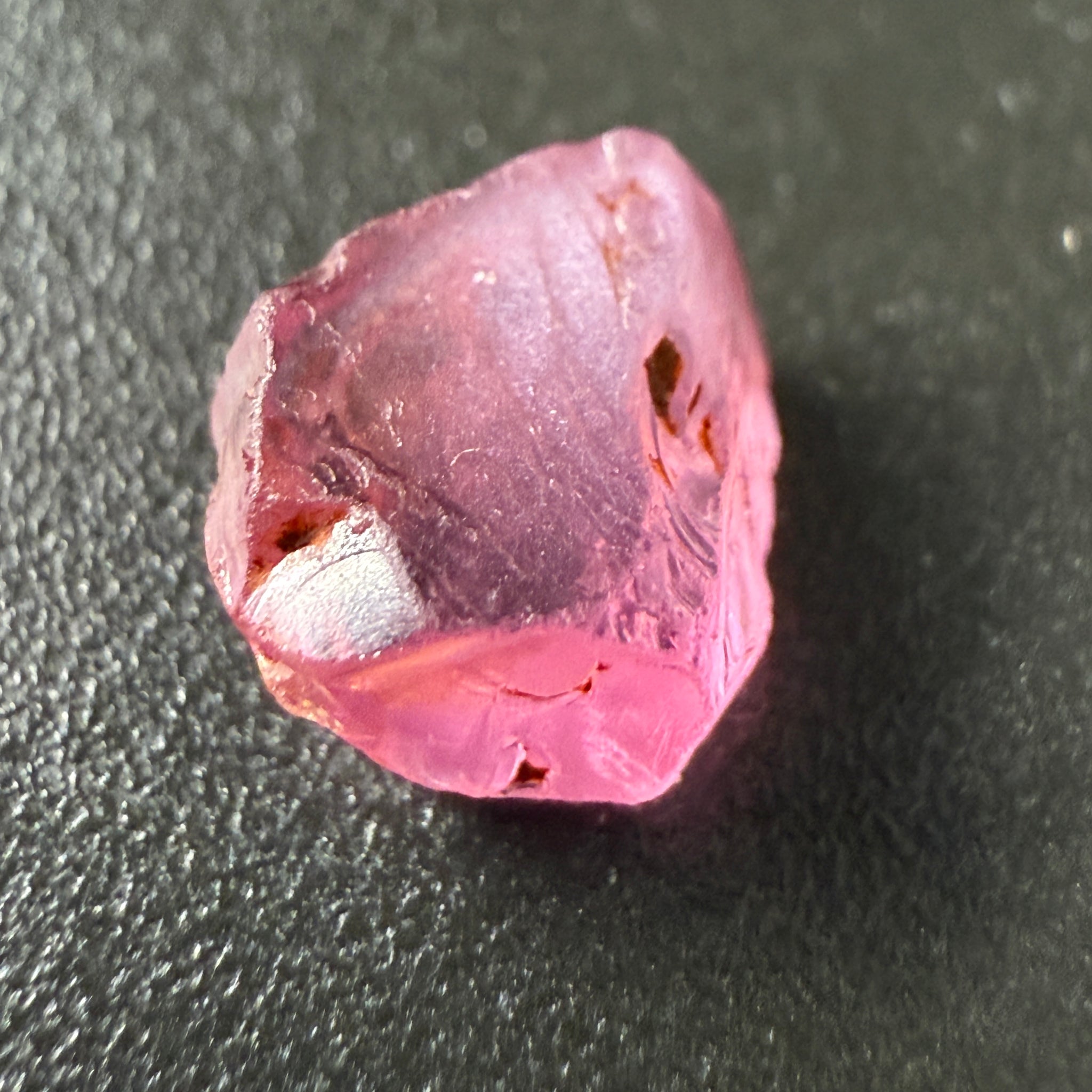 Pink Spinel, Sleepy Baby Pink Colour, 1.35ct, Tanzania, Untreated Unheated. No cracks, just silk giving a milky effect. Flat shape - see pics