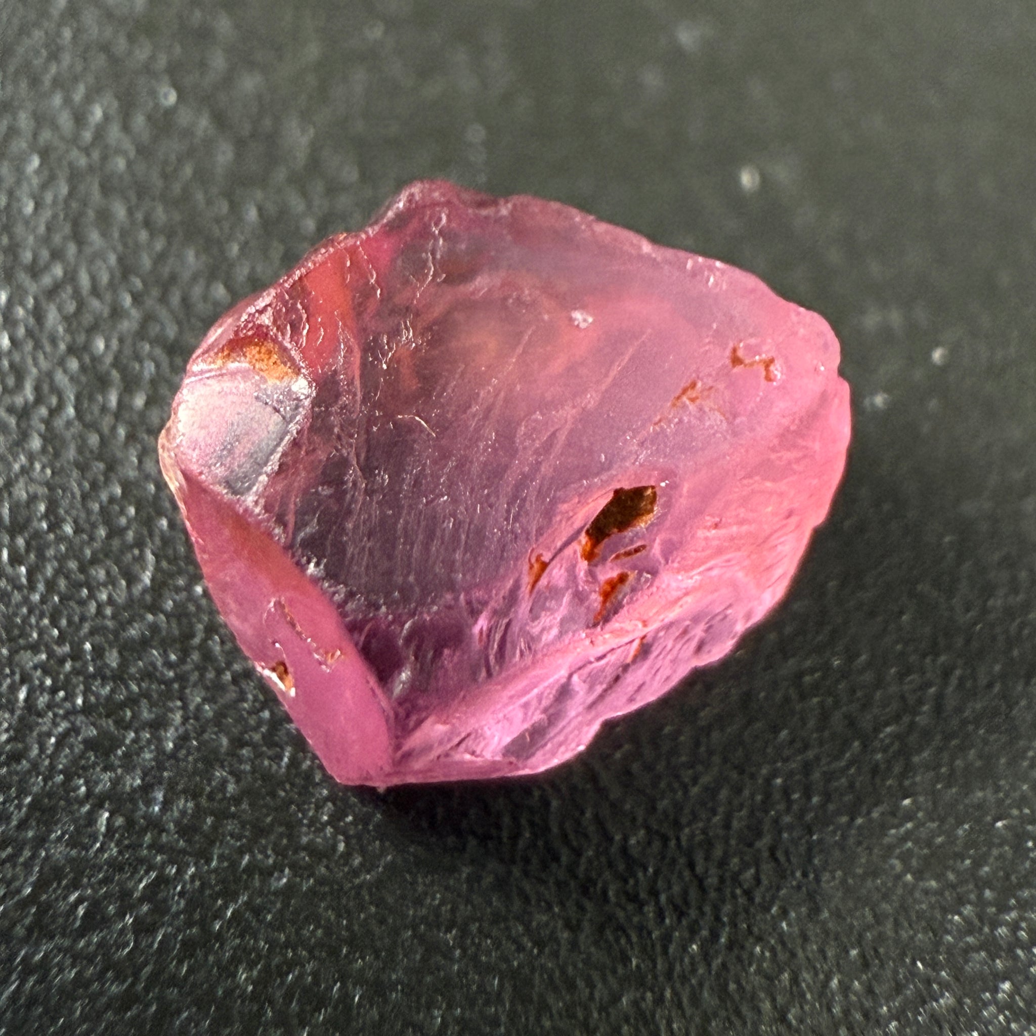 Pink Spinel, Sleepy Baby Pink Colour, 1.35ct, Tanzania, Untreated Unheated. No cracks, just silk giving a milky effect. Flat shape - see pics