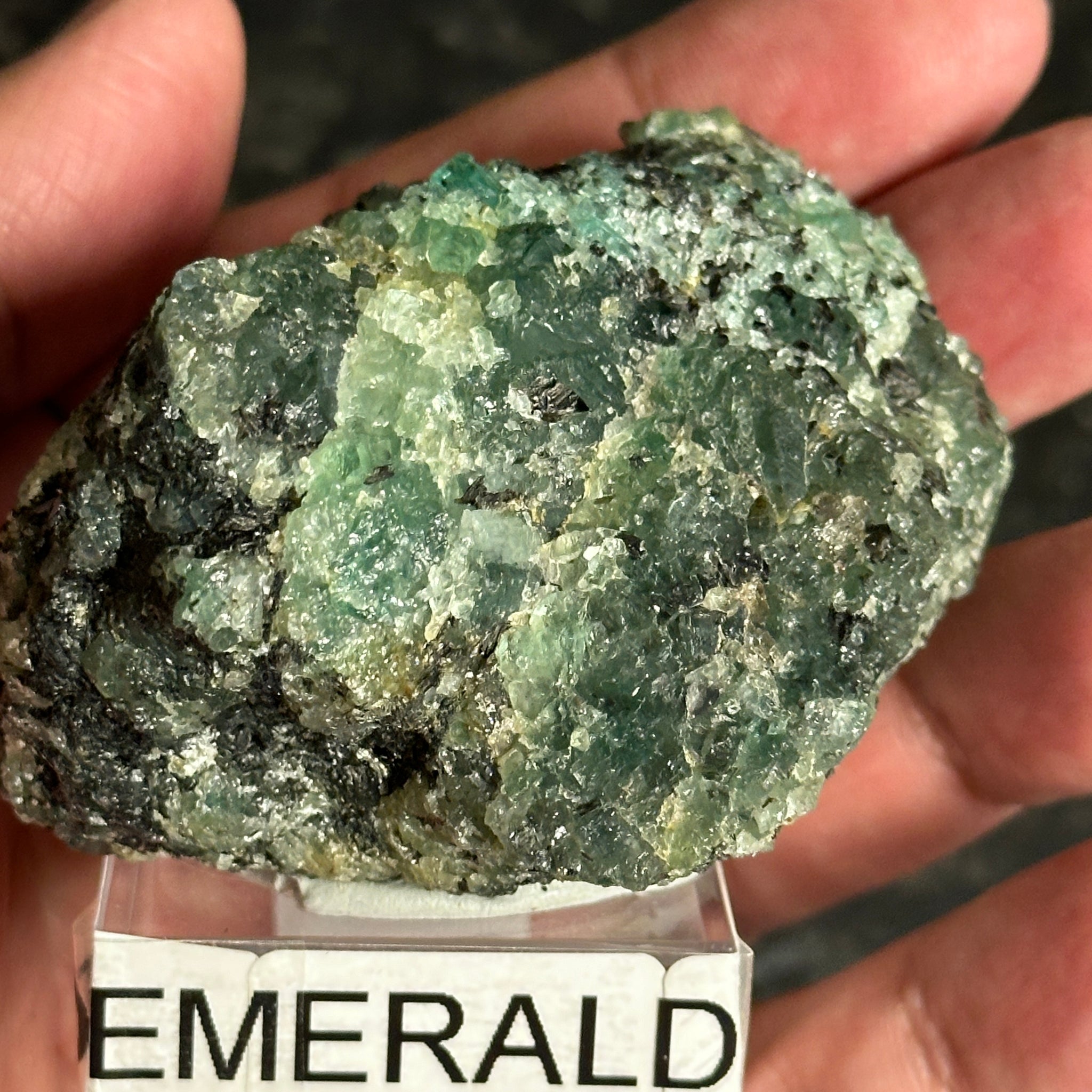 Emerald on Matrix, 170gm, Tanzania, Untreated Unheated, No Oil. 67.7 x 57 x 48.3mm.