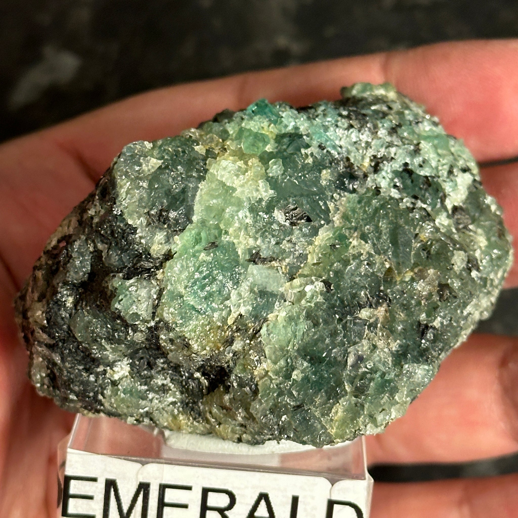 Emerald on Matrix, 170gm, Tanzania, Untreated Unheated, No Oil. 67.7 x 57 x 48.3mm.