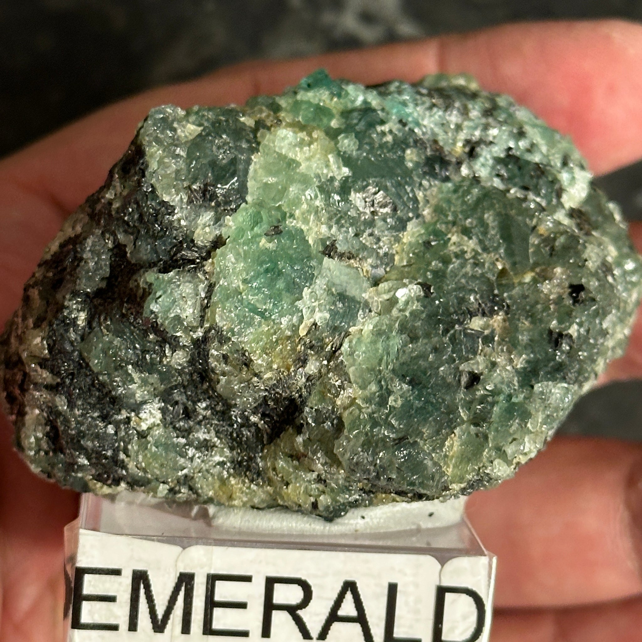 Emerald on Matrix, 170gm, Tanzania, Untreated Unheated, No Oil. 67.7 x 57 x 48.3mm.