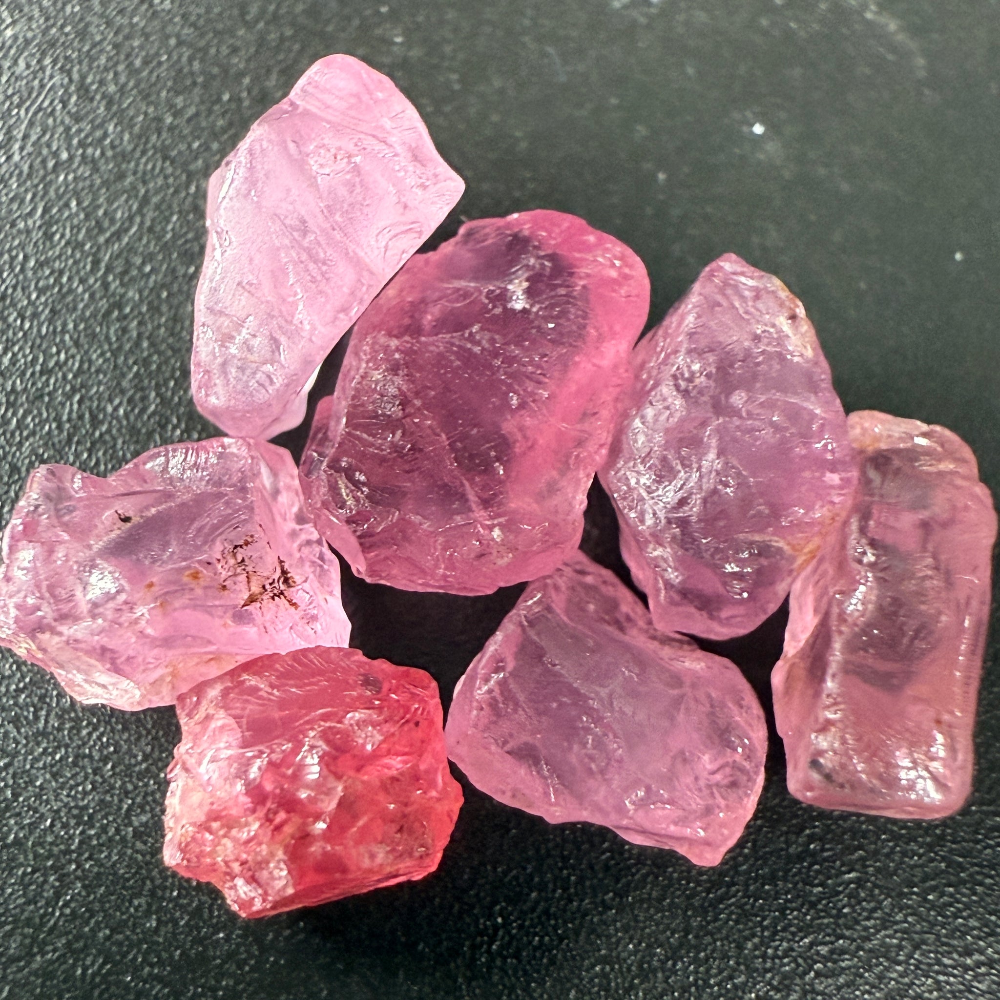 Spinel Lot, Baby Pink colour, 16.38ct, Untreated Unheated. All have some inclusions and cracks, but if you want to have a play with them going cheap