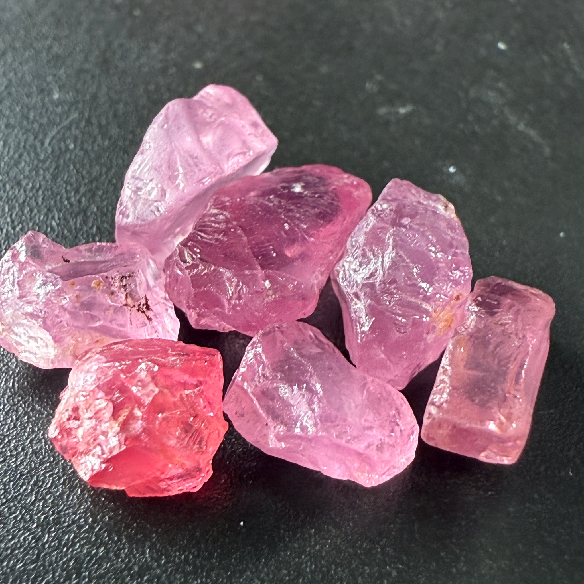 Spinel Lot, Baby Pink colour, 16.38ct, Untreated Unheated. All have some inclusions and cracks, but if you want to have a play with them going cheap