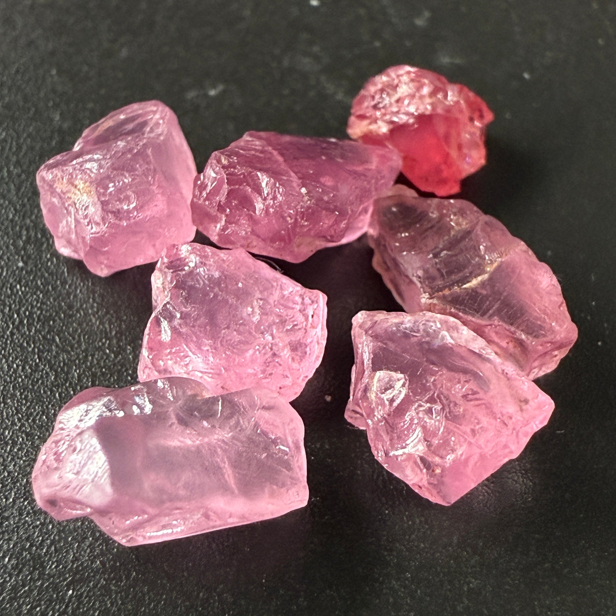 Spinel Lot, Baby Pink colour, 16.38ct, Untreated Unheated. All have some inclusions and cracks, but if you want to have a play with them going cheap