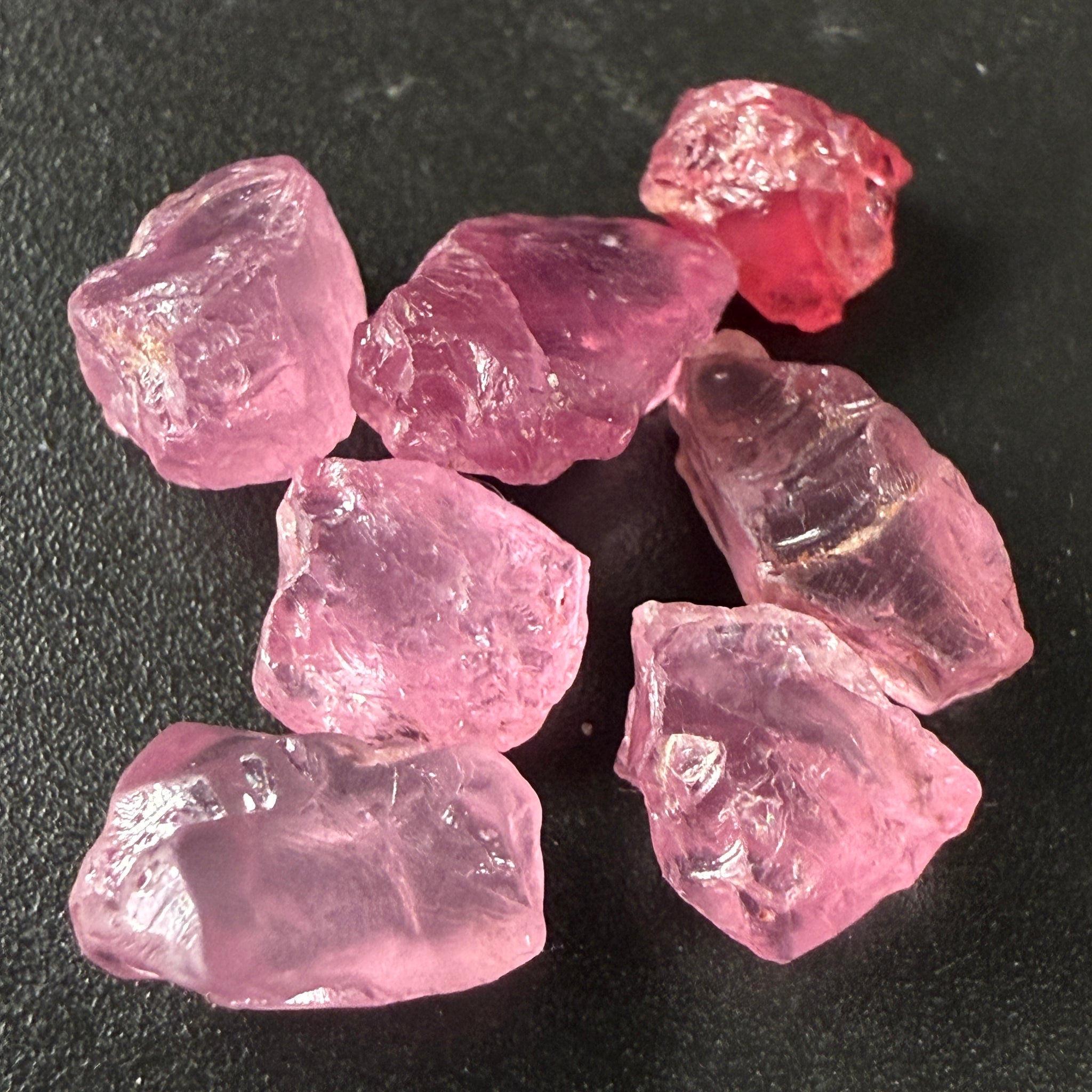 Spinel Lot, Baby Pink colour, 16.38ct, Untreated Unheated. All have some inclusions and cracks, but if you want to have a play with them going cheap
