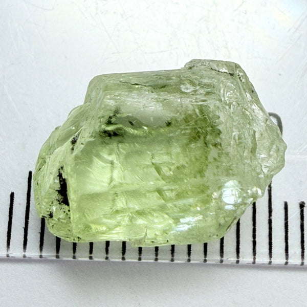 Diopside, 9.40ct, Merelani Hills, Tanzania, Untreated Unheated, slight issue on the outside skin on one end, going 1mm in parallel to the outside crystal face, will come off on faceting, rest is vvs-if