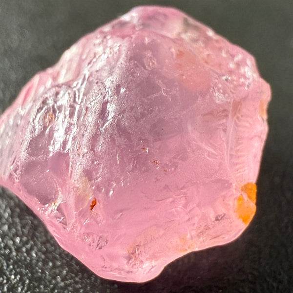 Pink Spinel, Sleepy Baby Pink Colour, 2.69ct, Tanzania, Untreated Unheated, silk giving a milky effect. Very slight crack on the outside of the stone, flattish shape