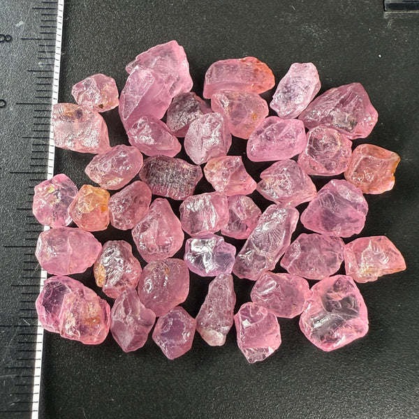 Mozambique Spinel Lot, Baby Pink colour, 68.43ct, Untreated Unheated. All have some inclusions and cracks, but if you want to have a play with them going cheap