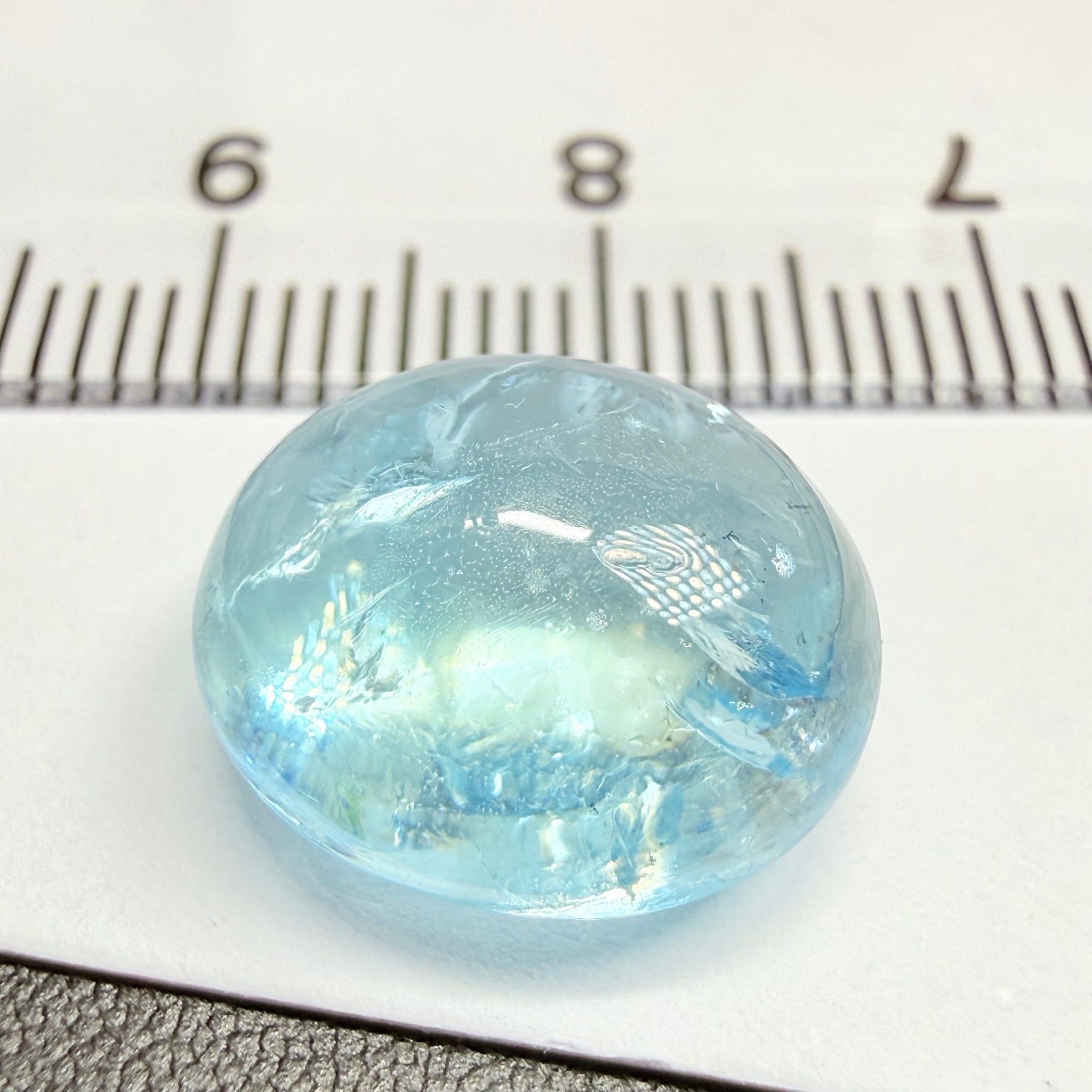 Aquamarine Cabochon, 8.20ct, Tanzania, Untreated Unheated