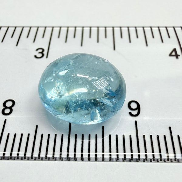 Aquamarine Cabochon, 8.20ct, Tanzania, Untreated Unheated