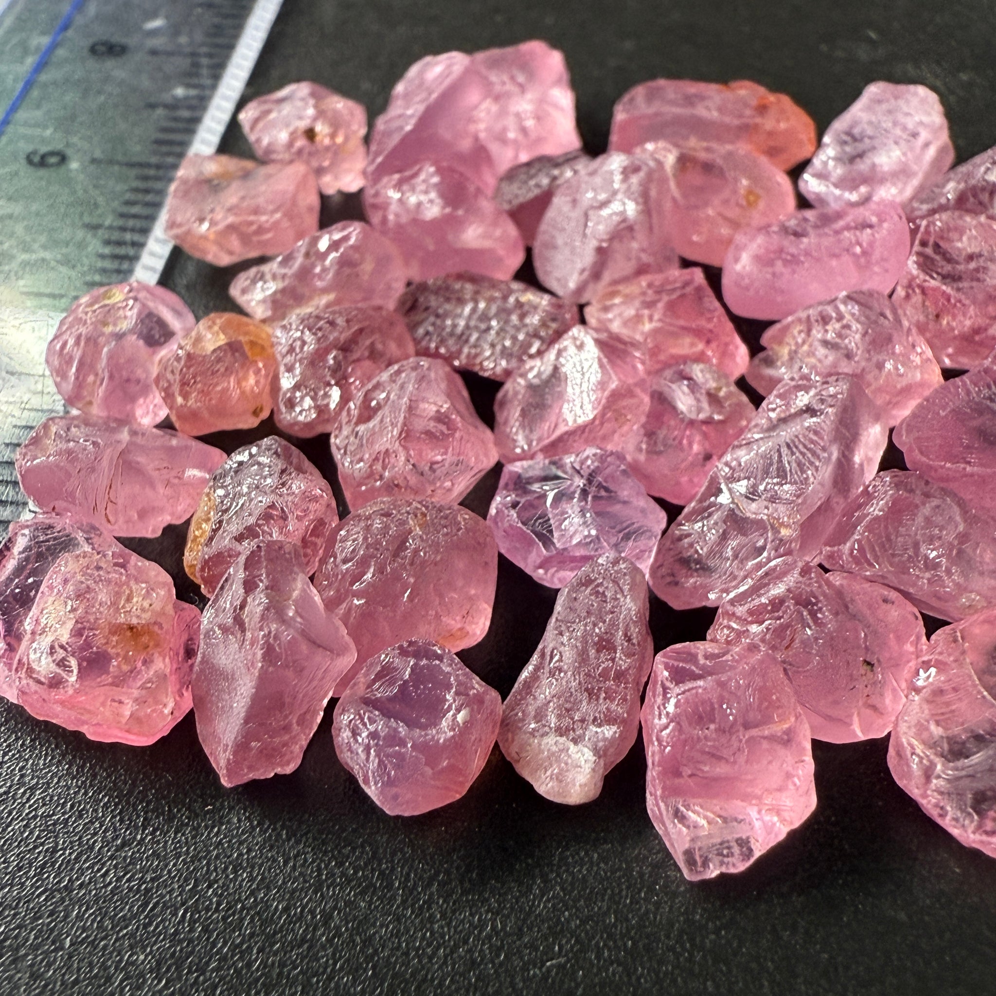 Mozambique Spinel Lot, Baby Pink colour, 68.43ct, Untreated Unheated. All have some inclusions and cracks, but if you want to have a play with them going cheap