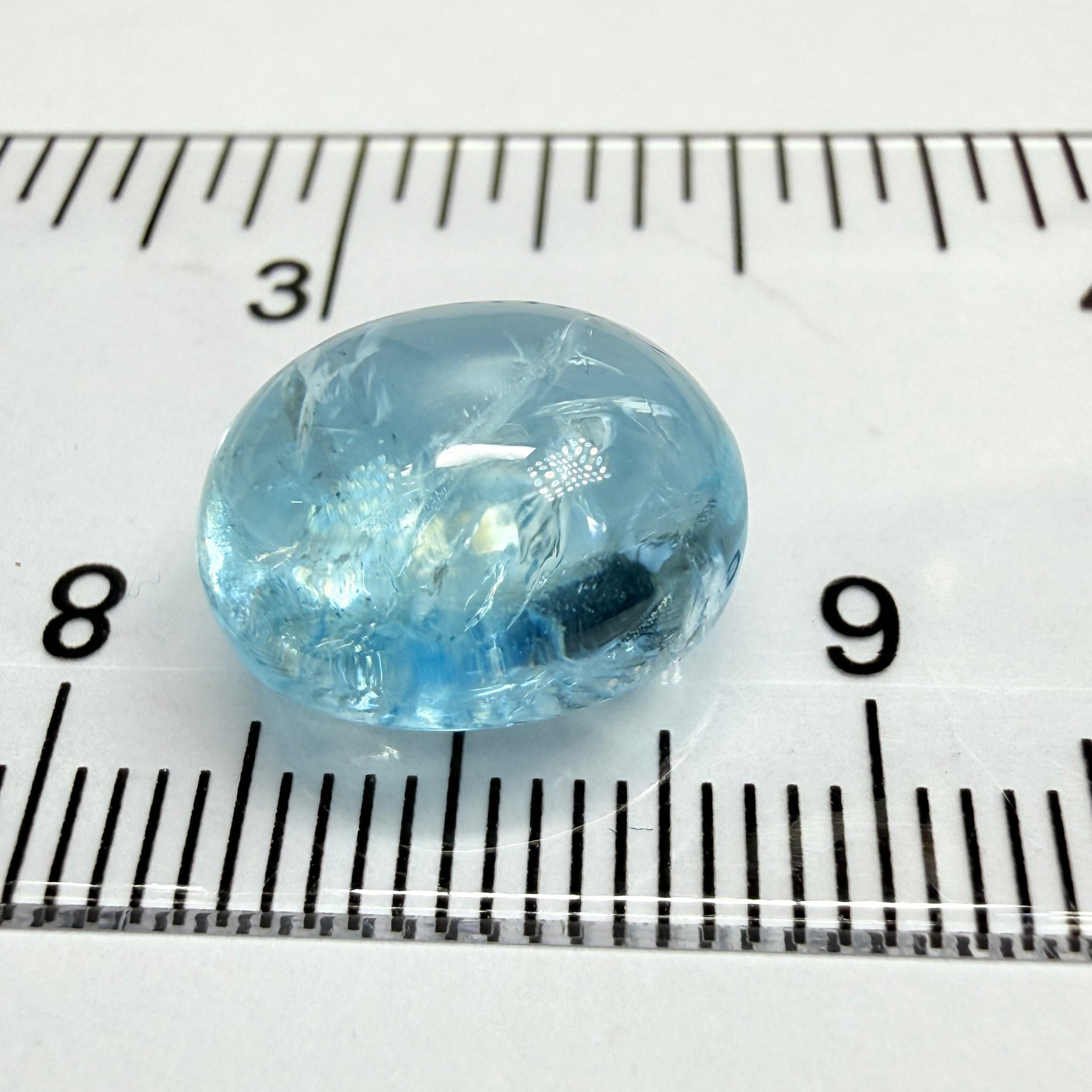 Aquamarine Cabochon, 8.20ct, Tanzania, Untreated Unheated