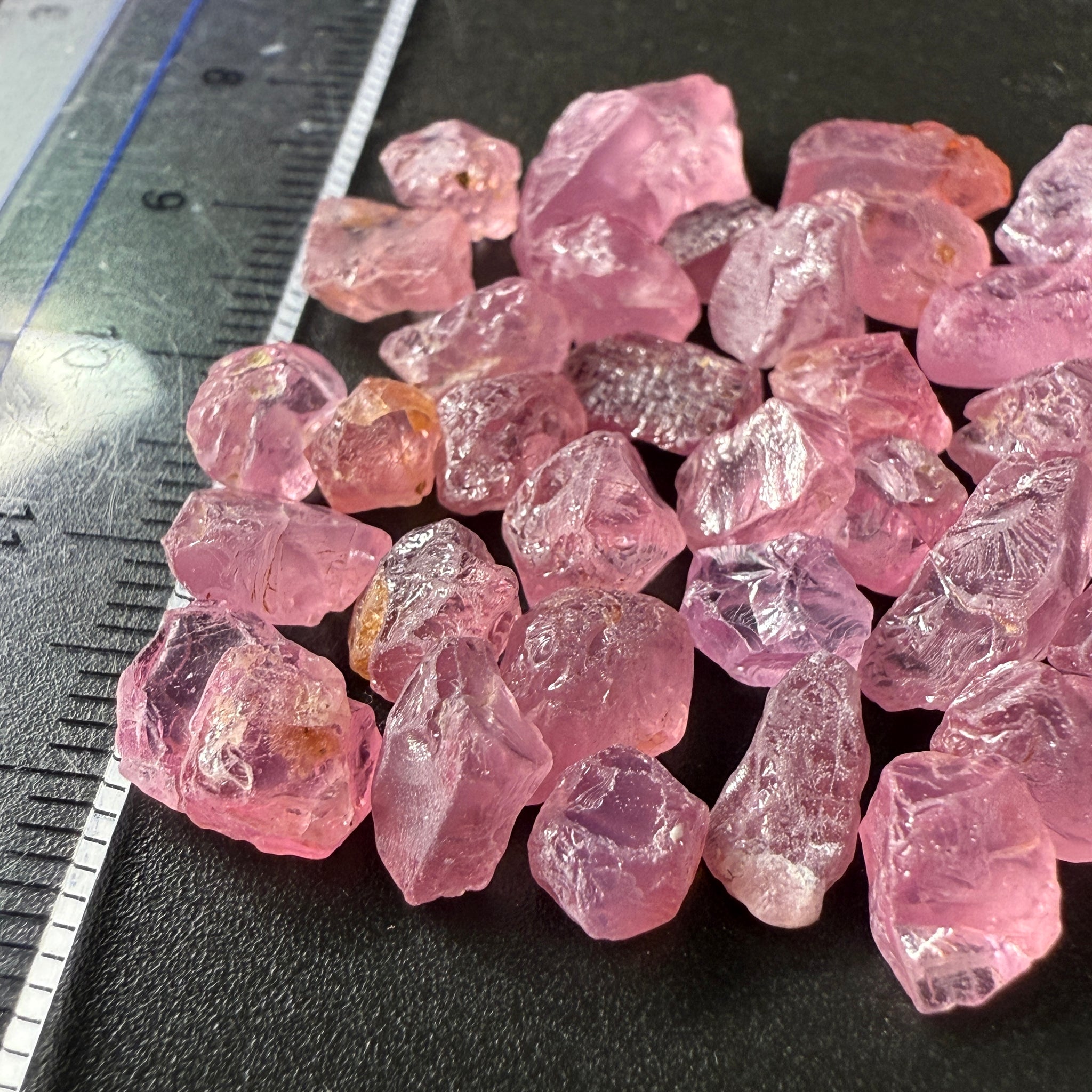 Mozambique Spinel Lot, Baby Pink colour, 68.43ct, Untreated Unheated. All have some inclusions and cracks, but if you want to have a play with them going cheap