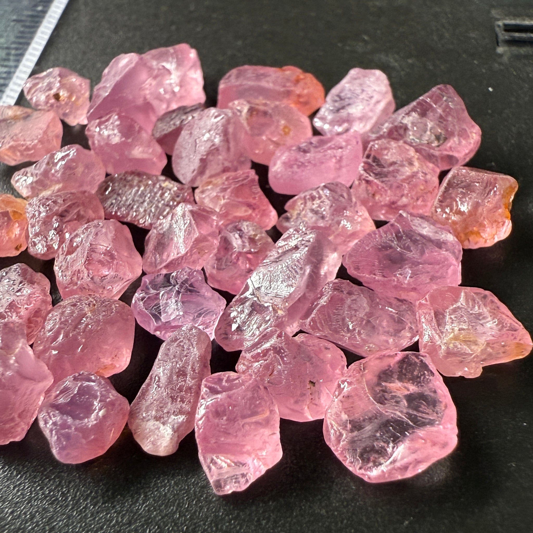 Mozambique Spinel Lot, Baby Pink colour, 68.43ct, Untreated Unheated. All have some inclusions and cracks, but if you want to have a play with them going cheap