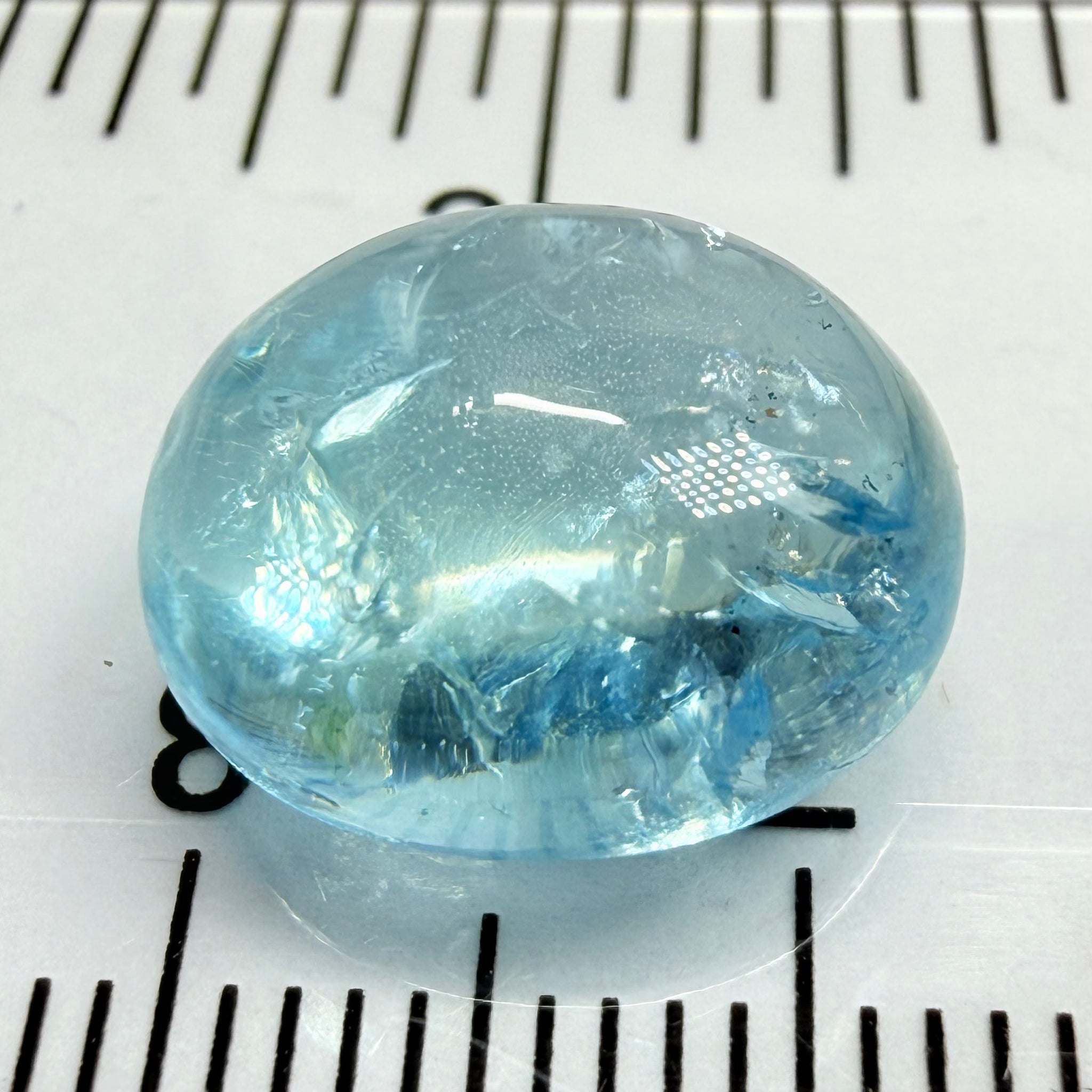 Aquamarine Cabochon, 8.20ct, Tanzania, Untreated Unheated