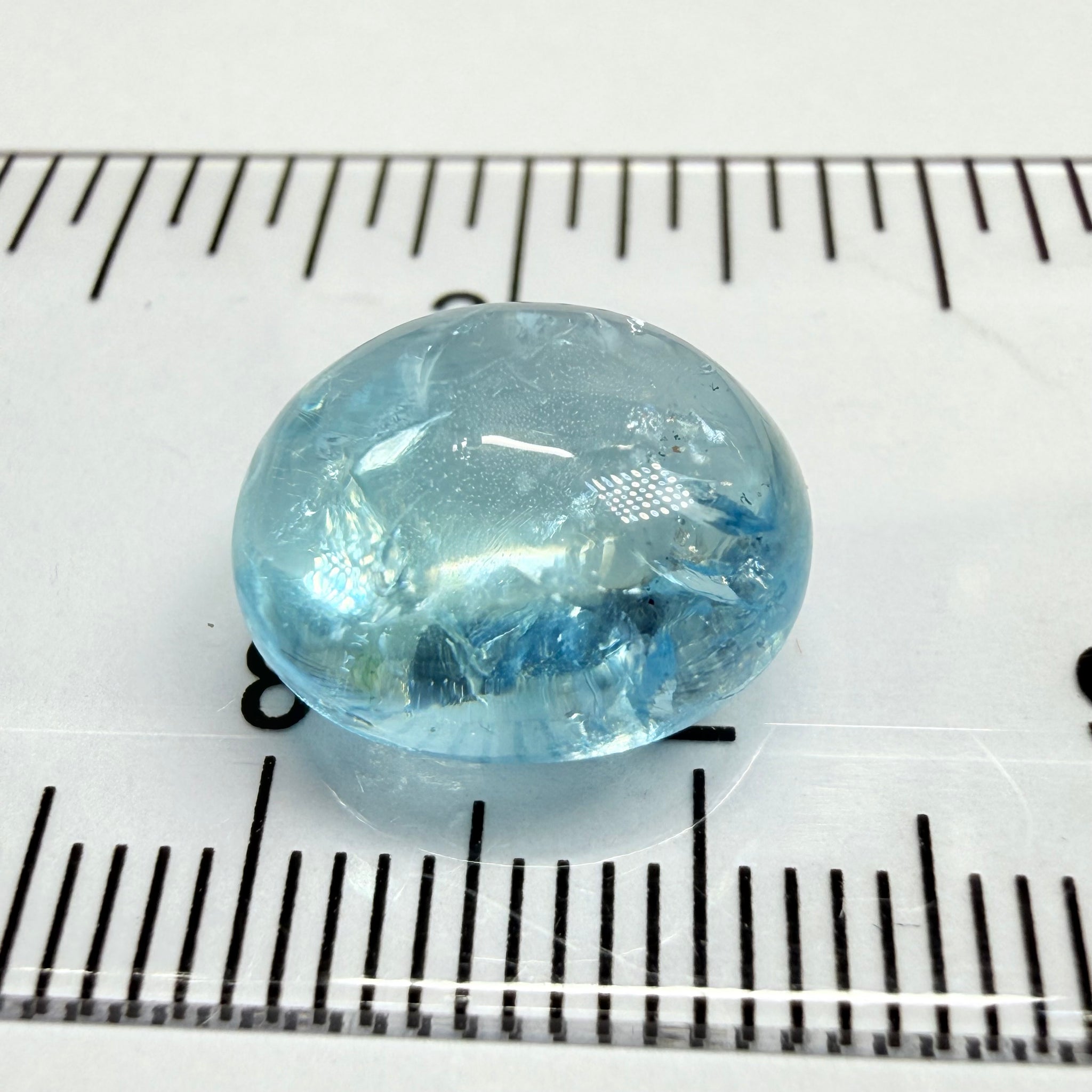 Aquamarine Cabochon, 8.20ct, Tanzania, Untreated Unheated