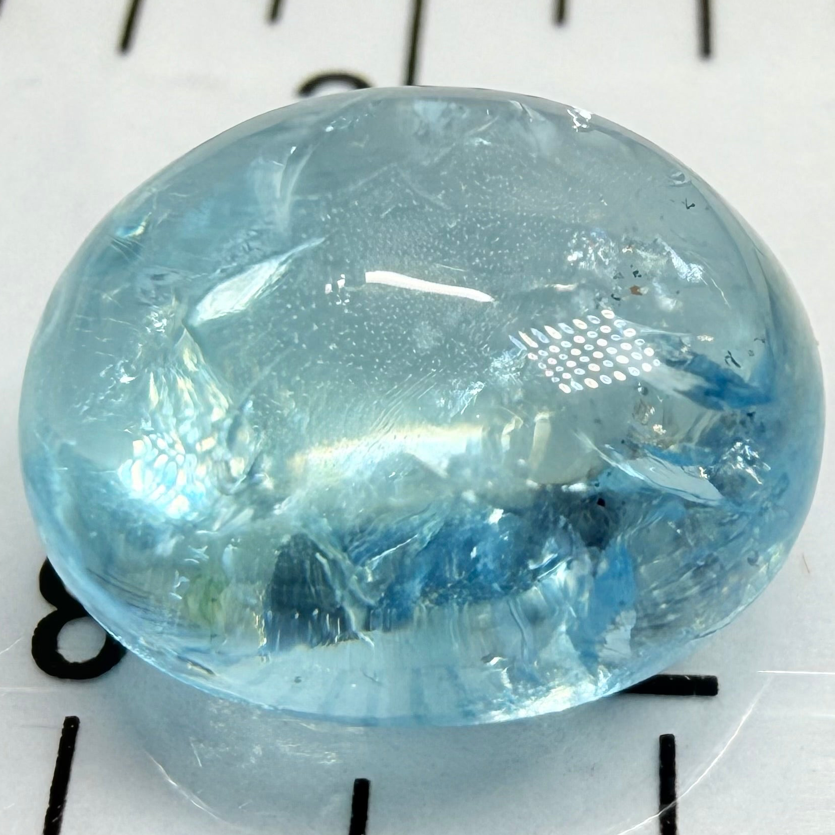 Aquamarine Cabochon, 8.20ct, Tanzania, Untreated Unheated