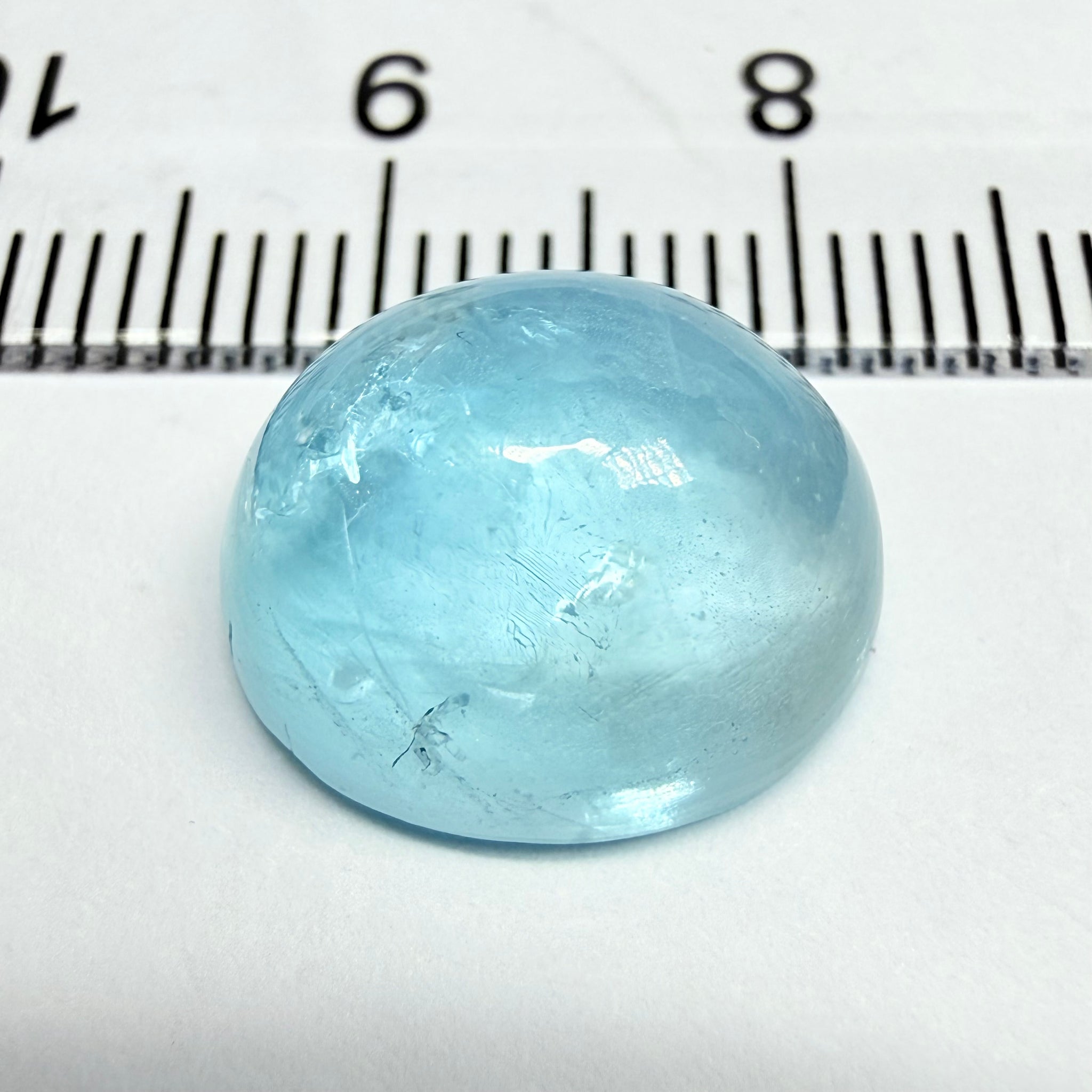 Aquamarine Cabochon, 11.04ct, Tanzania, Untreated Unheated