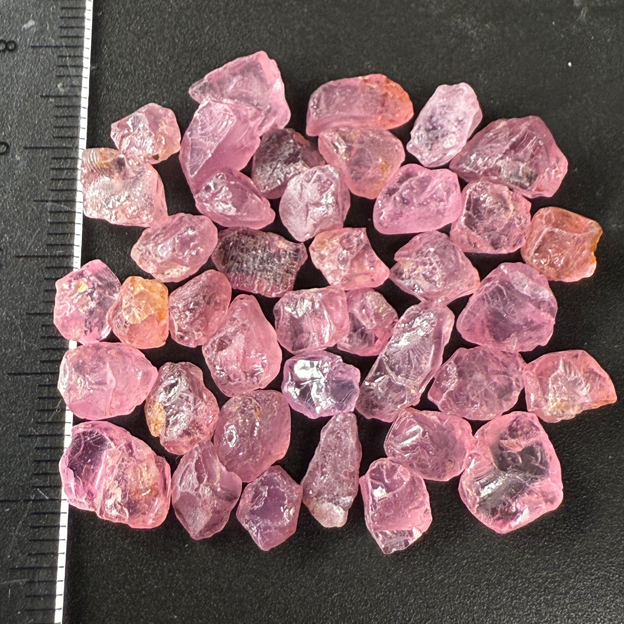 Mozambique Spinel Lot, Baby Pink colour, 68.43ct, Untreated Unheated. All have some inclusions and cracks, but if you want to have a play with them going cheap