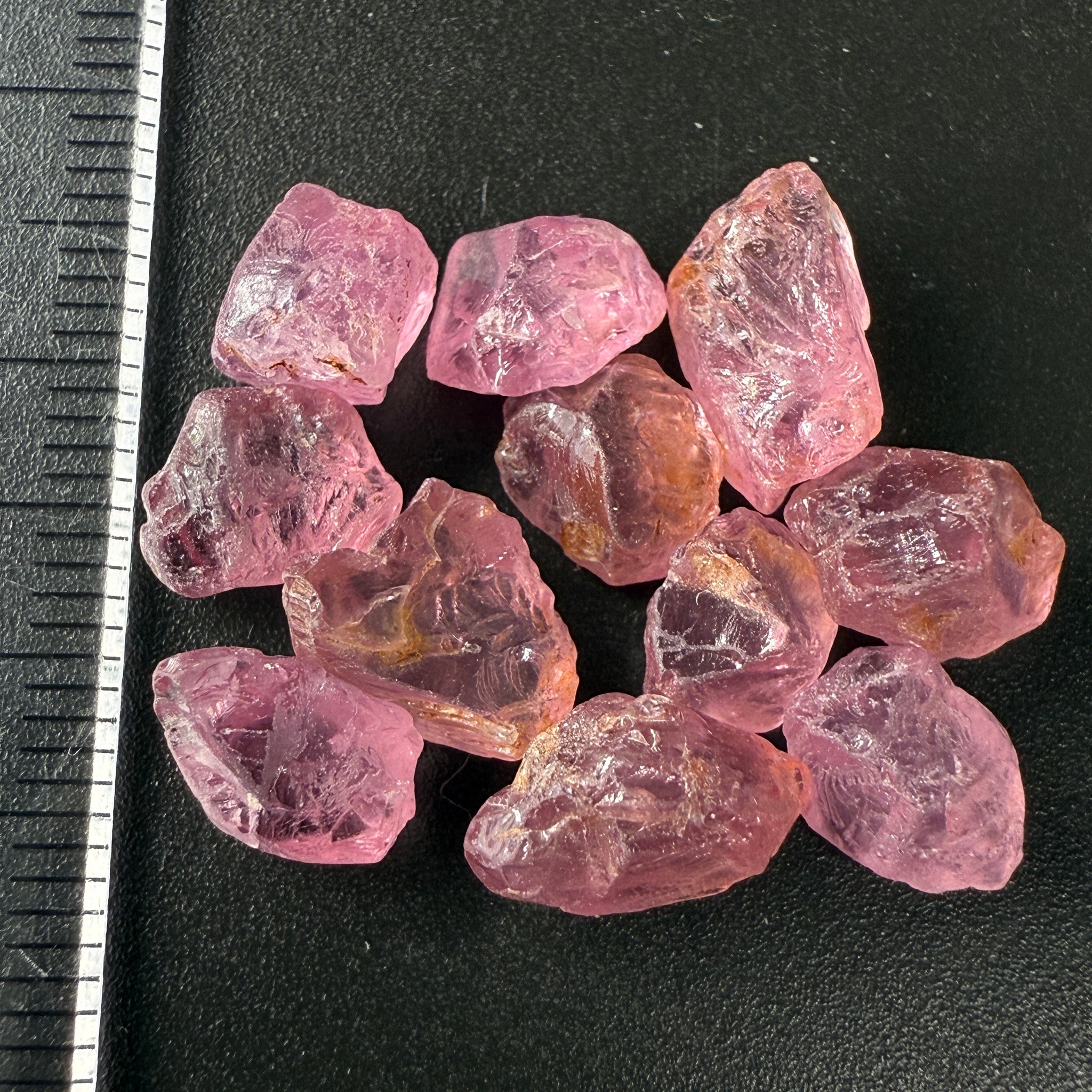 Mozambique Spinel Lot, Baby Pink colour, 25.29ct, Untreated Unheated. All have some inclusions and cracks, but if you want to have a play with them going cheap