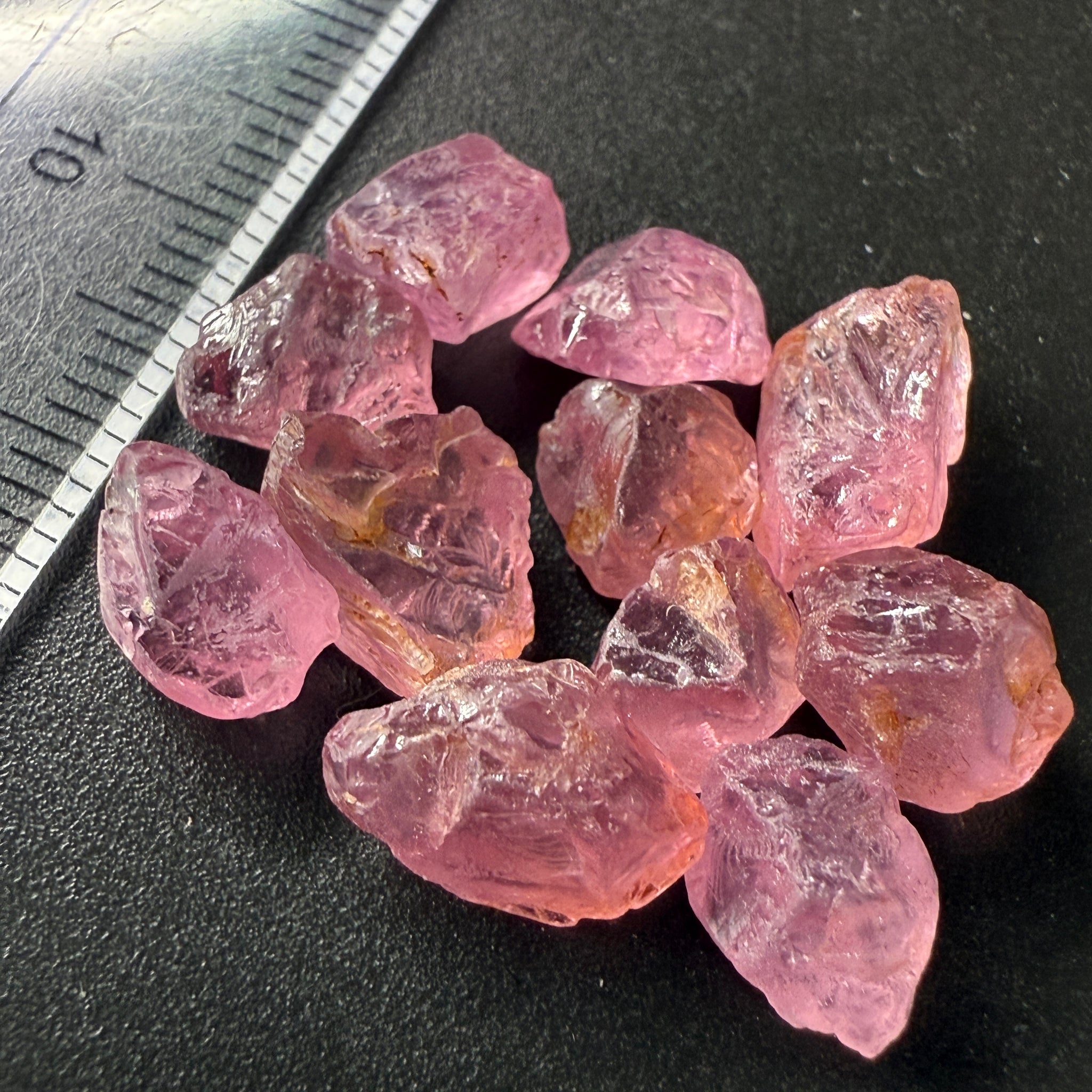 Mozambique Spinel Lot, Baby Pink colour, 25.29ct, Untreated Unheated. All have some inclusions and cracks, but if you want to have a play with them going cheap