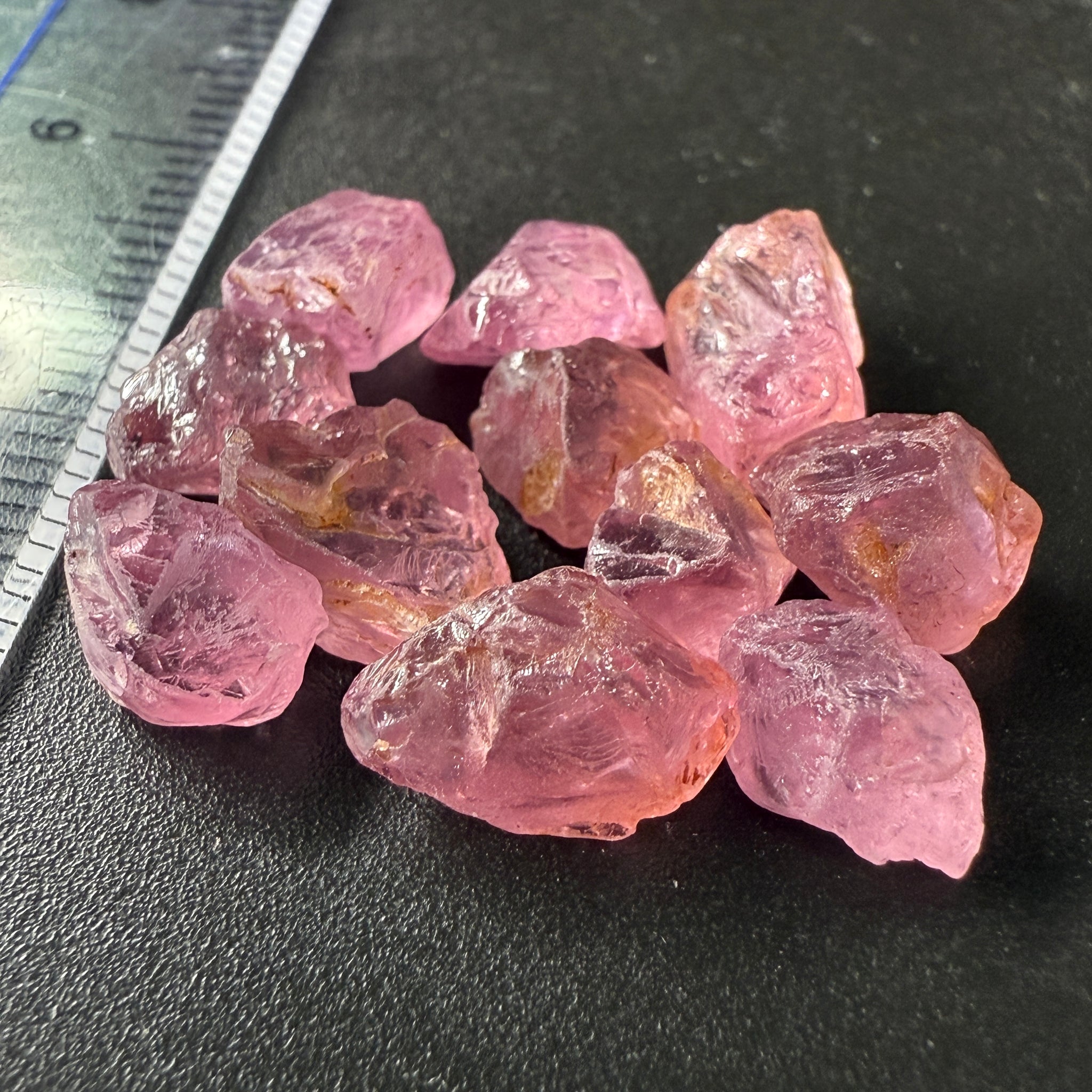 Mozambique Spinel Lot, Baby Pink colour, 25.29ct, Untreated Unheated. All have some inclusions and cracks, but if you want to have a play with them going cheap