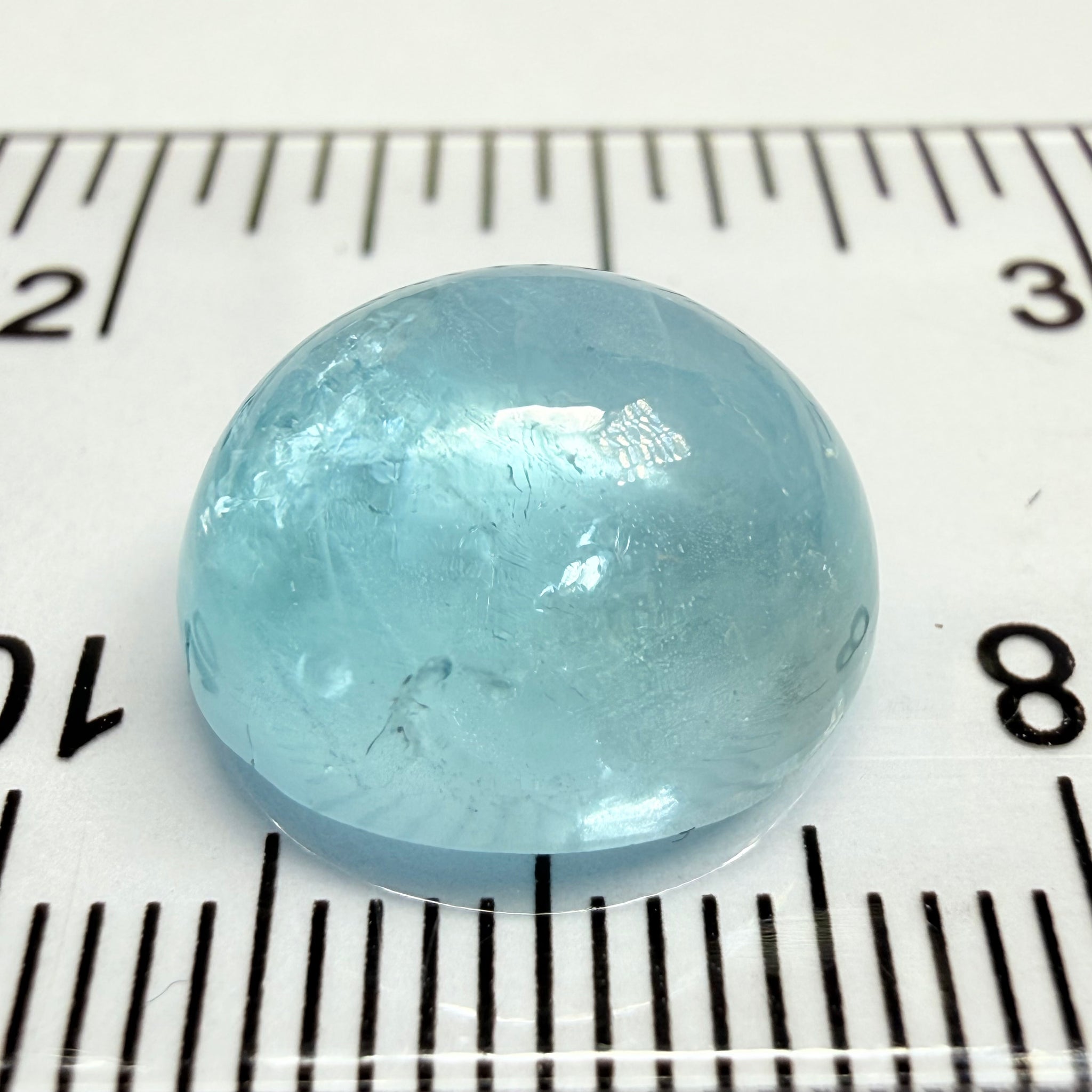 Aquamarine Cabochon, 11.04ct, Tanzania, Untreated Unheated