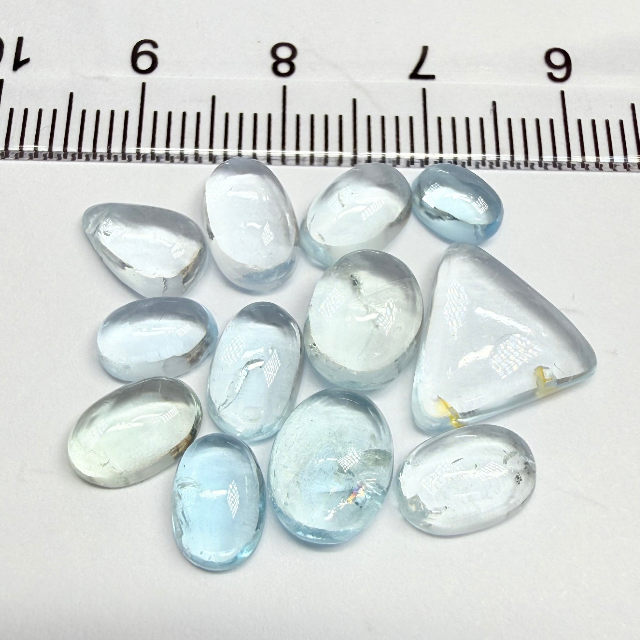 Aquamarine Cabochon Lot, 18.86ct, Tanzania, Untreated Unheated