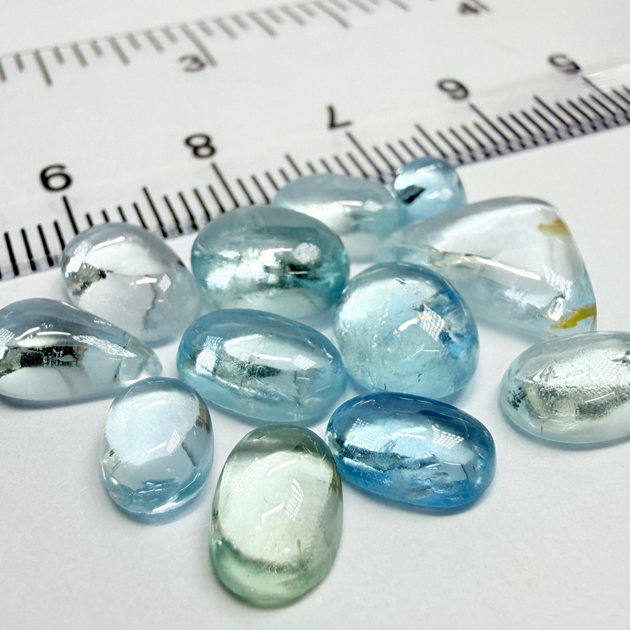 Aquamarine Cabochon Lot, 18.86ct, Tanzania, Untreated Unheated