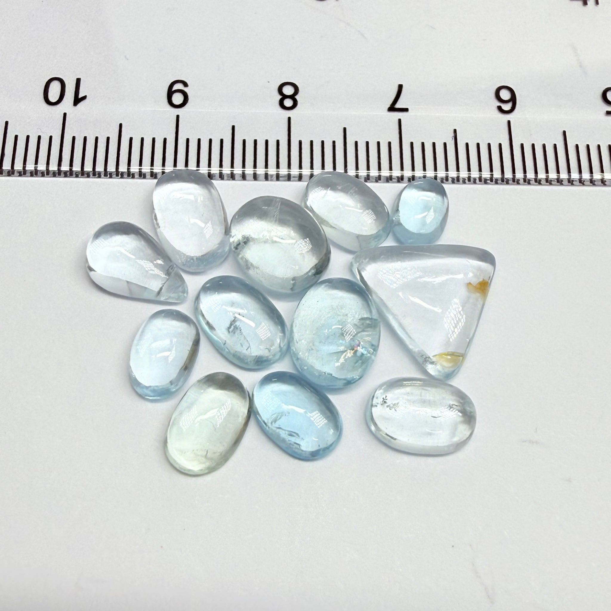 Aquamarine Cabochon Lot, 18.86ct, Tanzania, Untreated Unheated