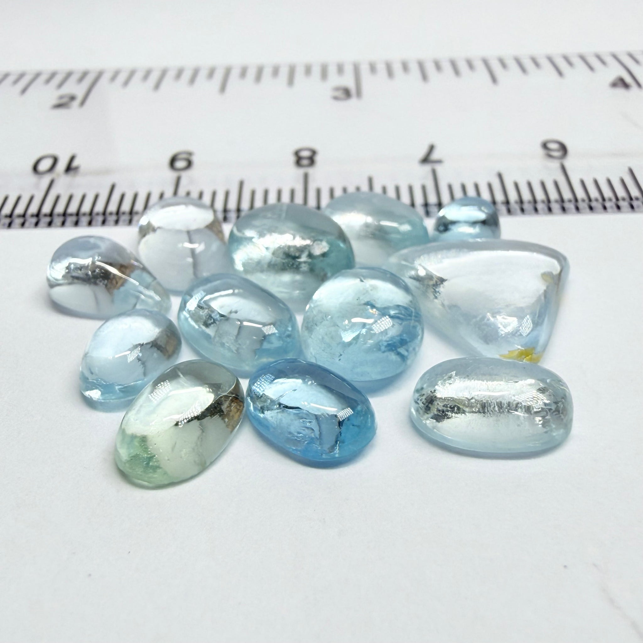 Aquamarine Cabochon Lot, 18.86ct, Tanzania, Untreated Unheated