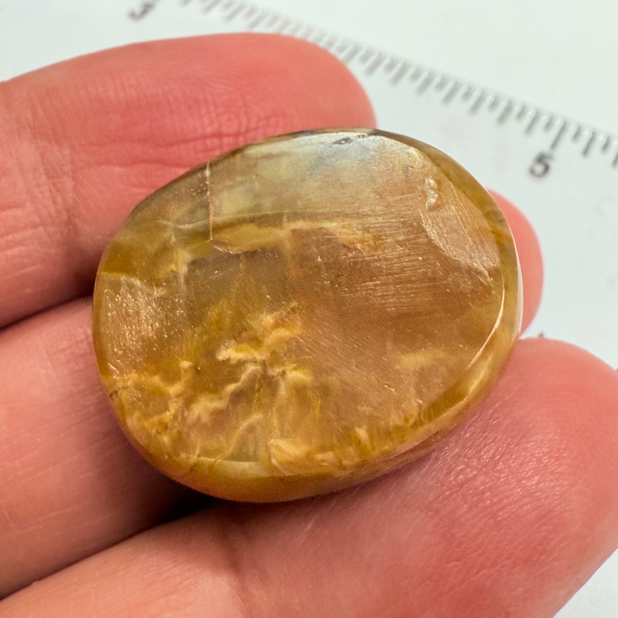 Cats-Eye Opal, 43.82ct, Tanzania, Untreated Unheated, weak cats eye