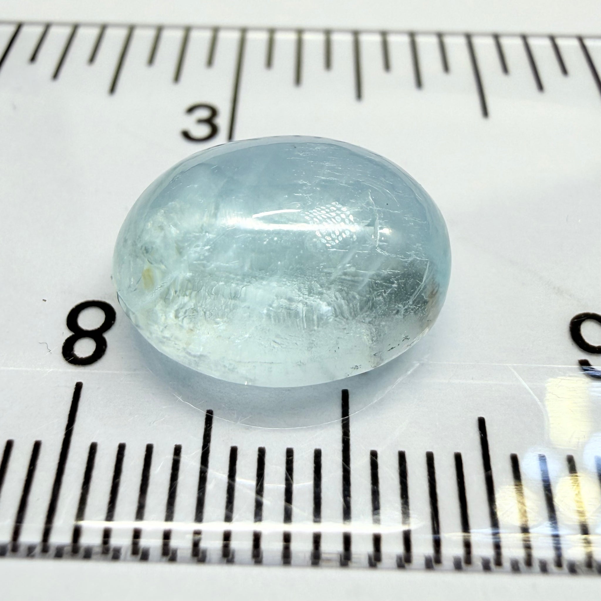 Aquamarine Cabochon, 6.60ct, Tanzania, Untreated Unheated