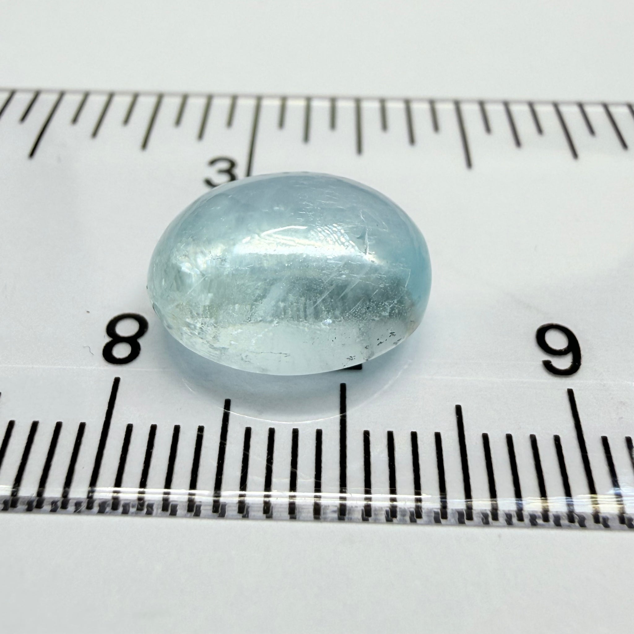 Aquamarine Cabochon, 6.60ct, Tanzania, Untreated Unheated