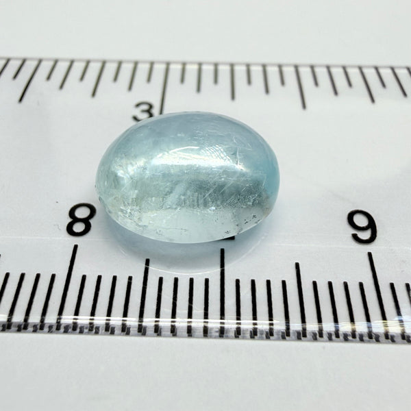 Aquamarine Cabochon, 6.60ct, Tanzania, Untreated Unheated