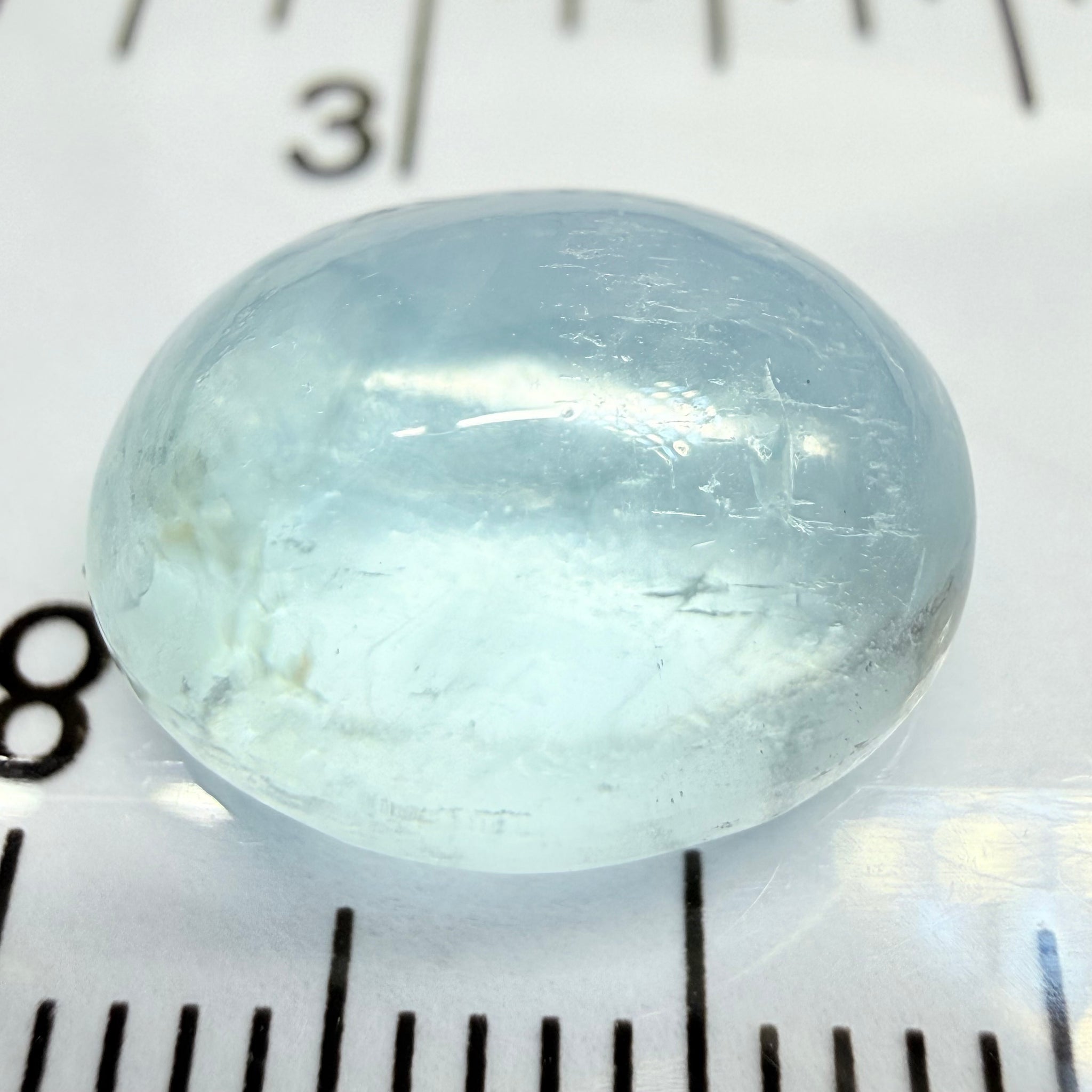 Aquamarine Cabochon, 6.60ct, Tanzania, Untreated Unheated