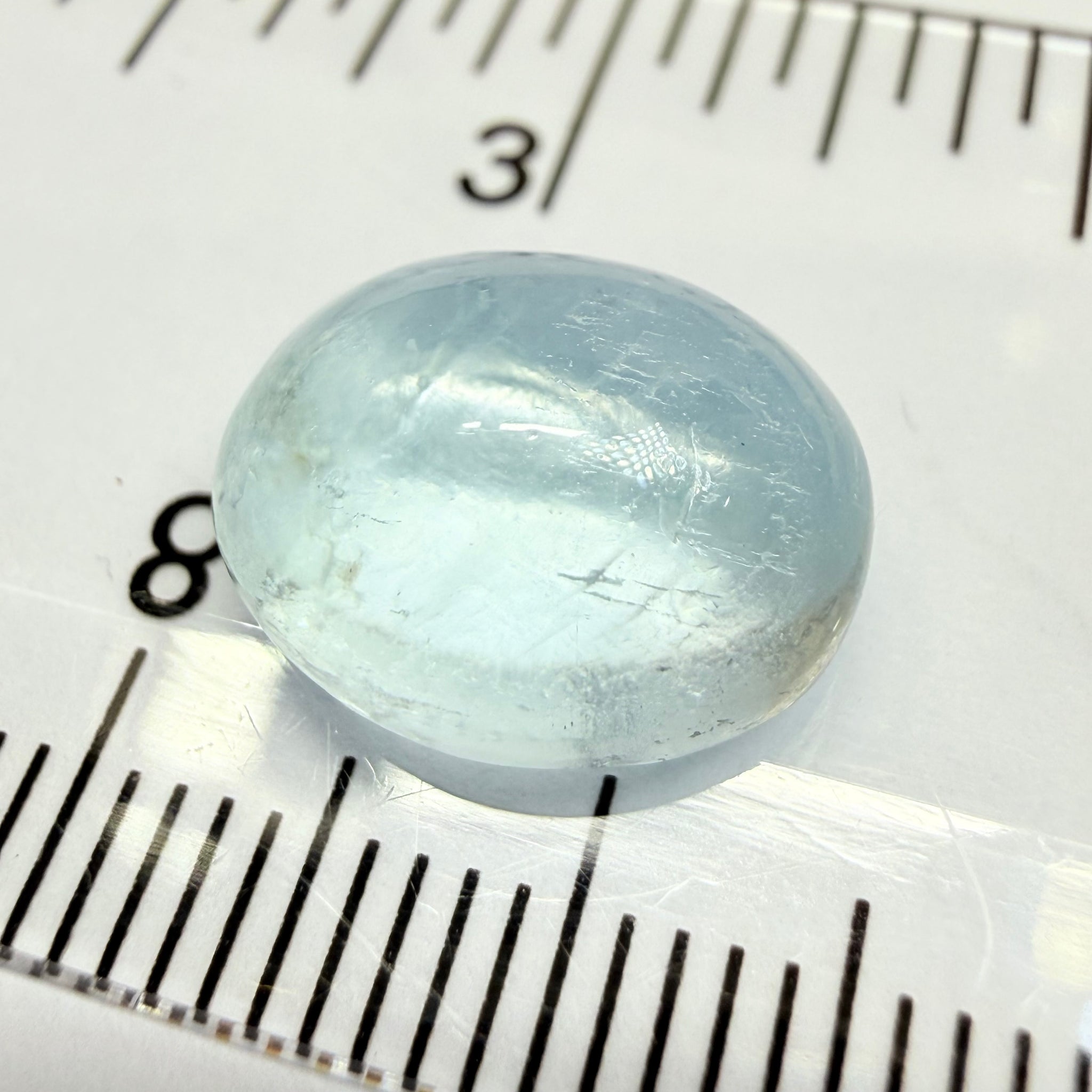Aquamarine Cabochon, 6.60ct, Tanzania, Untreated Unheated