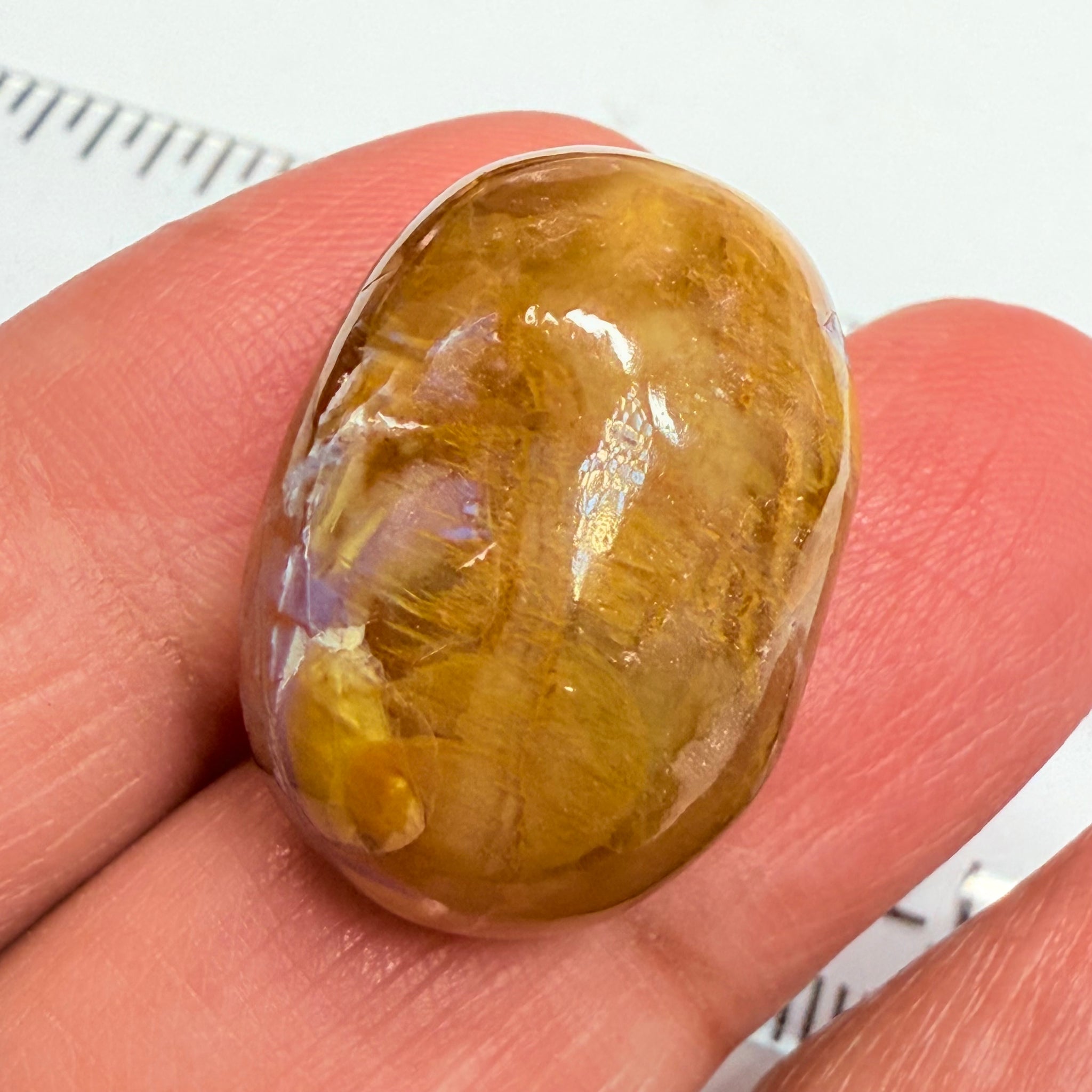 Cats-Eye Opal, 28.18ct, Tanzania, Untreated Unheated, weak cats eye