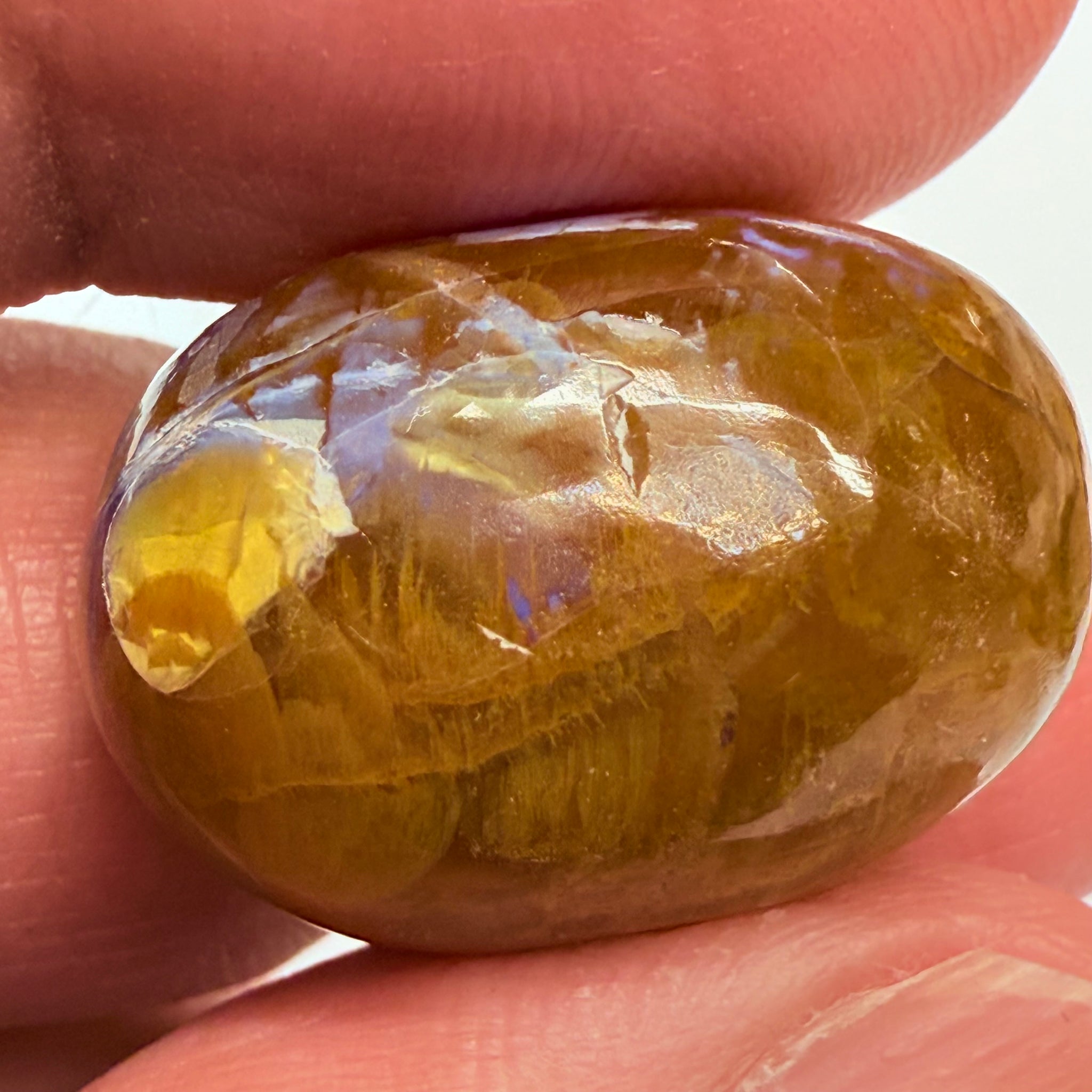 Cats-Eye Opal, 28.18ct, Tanzania, Untreated Unheated, weak cats eye