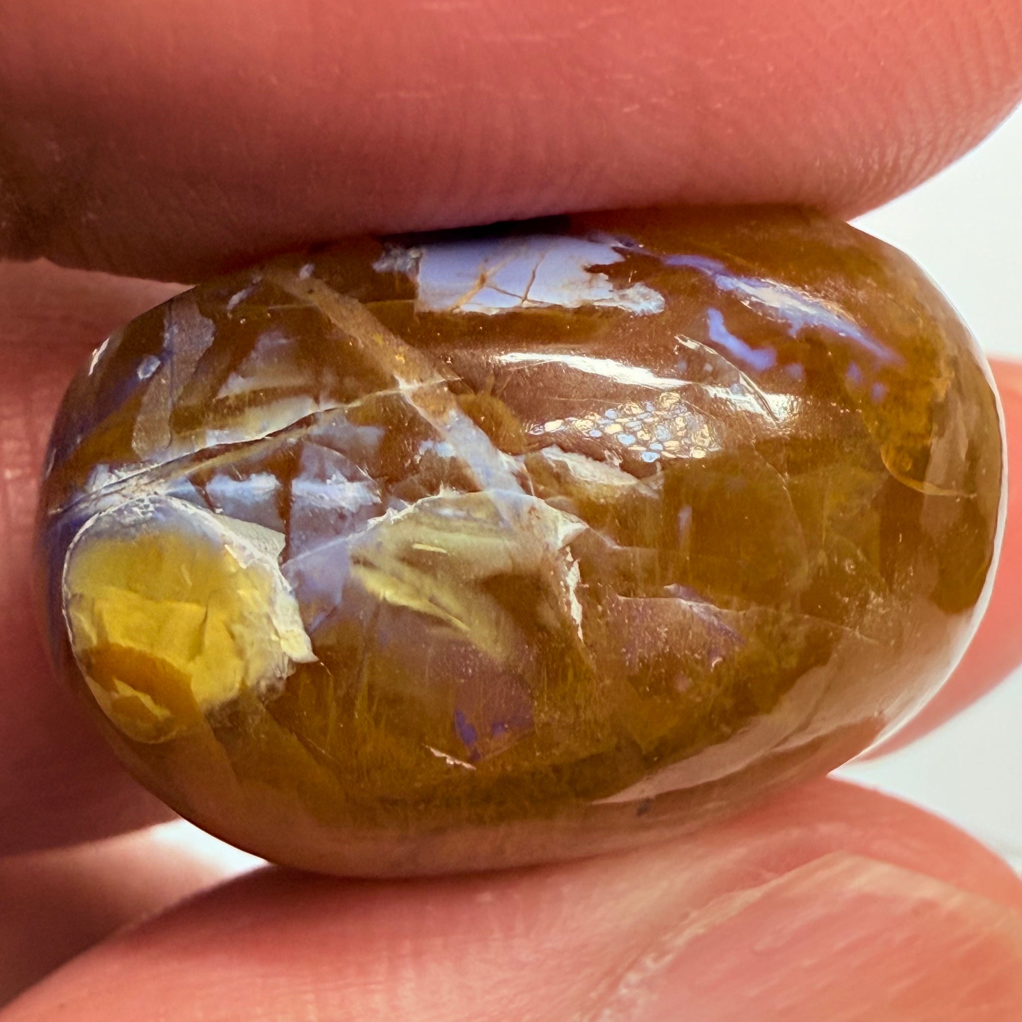 Cats-Eye Opal, 28.18ct, Tanzania, Untreated Unheated, weak cats eye