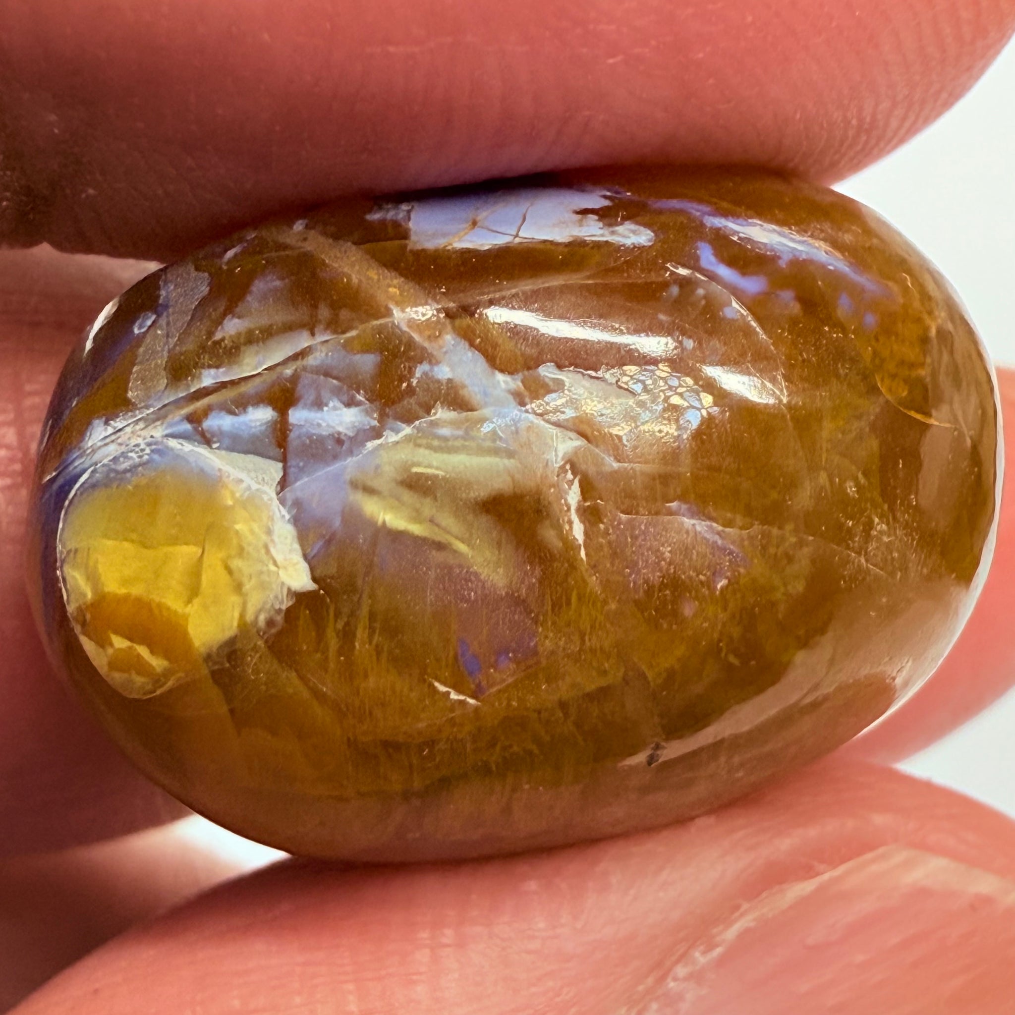 Cats-Eye Opal, 28.18ct, Tanzania, Untreated Unheated, weak cats eye