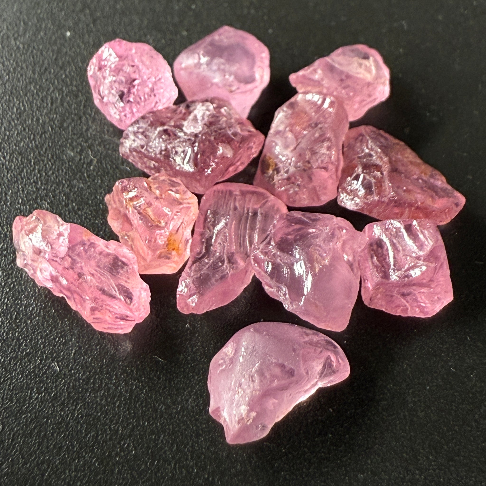 Mozambique Spinel Lot, Baby Pink colour, 26.47ct, Untreated Unheated. All have some inclusions and cracks, but if you want to have a play with them going cheap