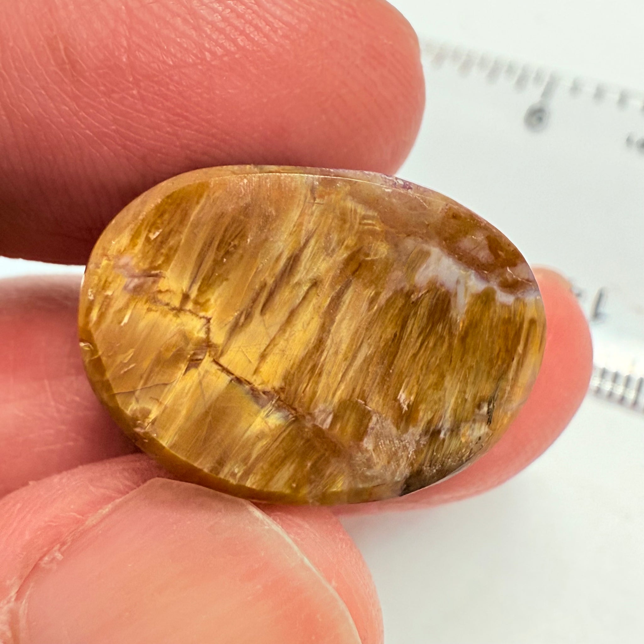 Cats-Eye Opal, 26.04ct, Tanzania, Untreated Unheated, weak cats eye