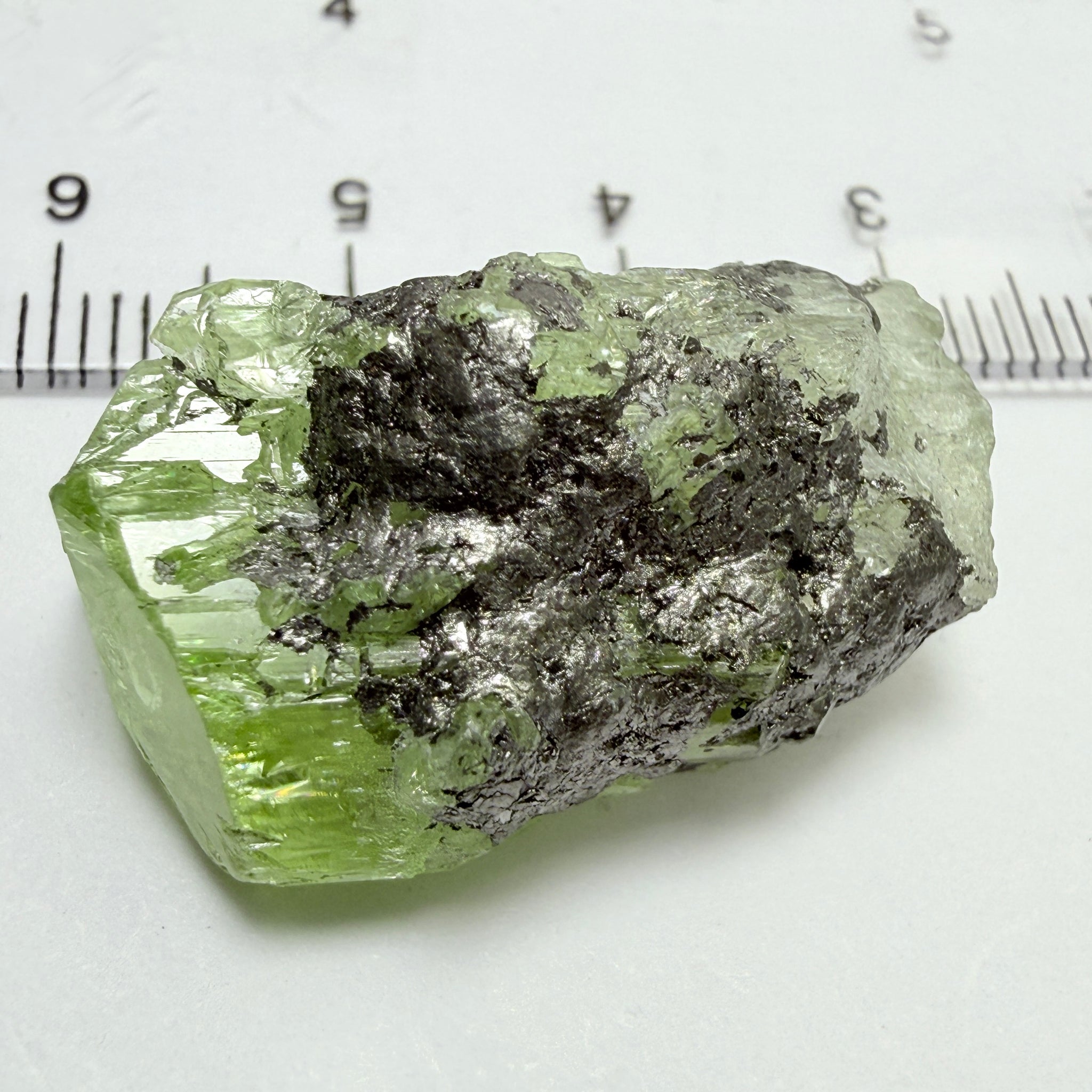 Diopside crystal on matrix, 8.40gm, Merelani, Tanzania, Untreated Unheated